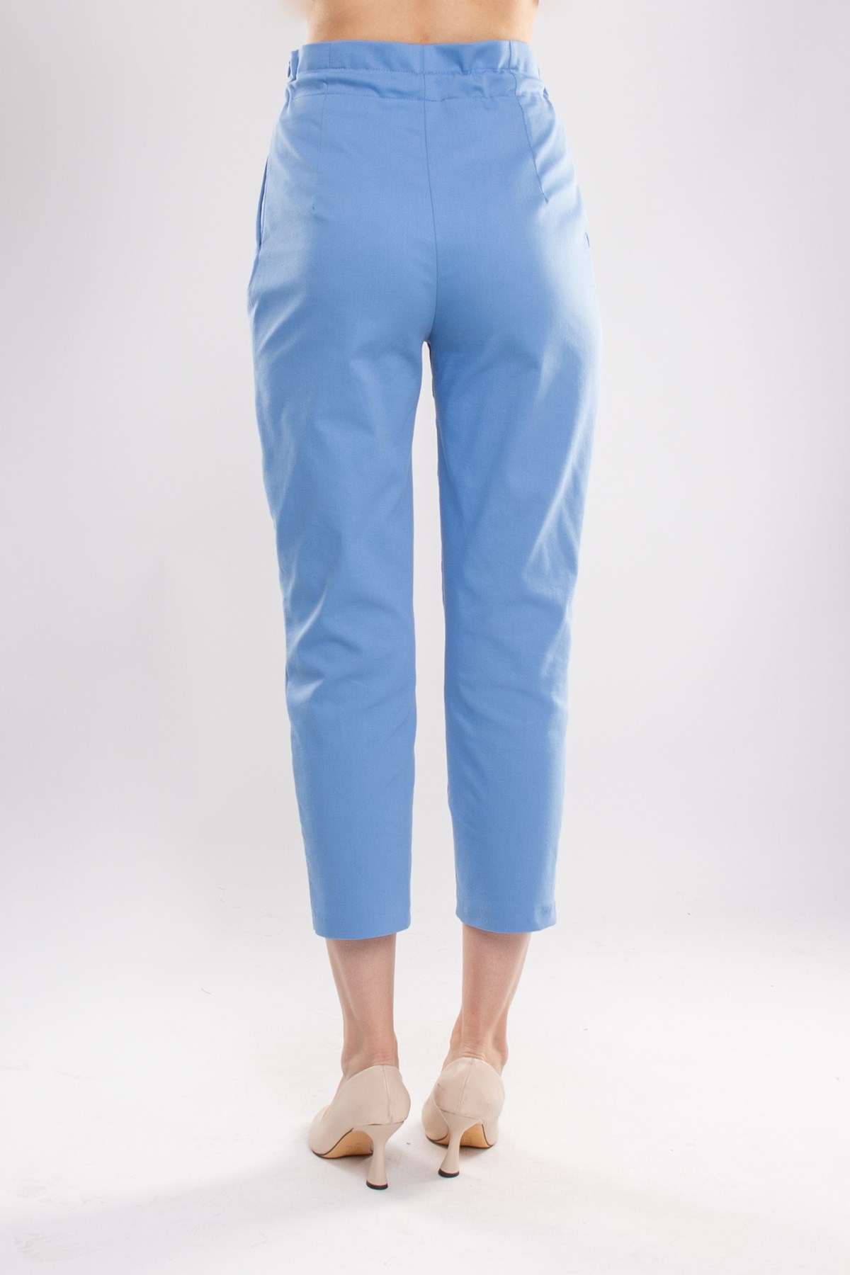 70292 Gizli Kemer Pamuklu Pileli Pantolon