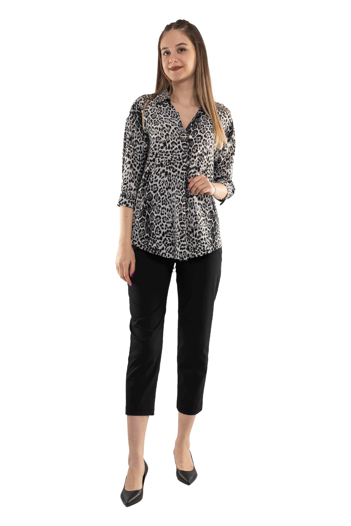 70292 Gizli Kemer Pamuklu Pileli Pantolon