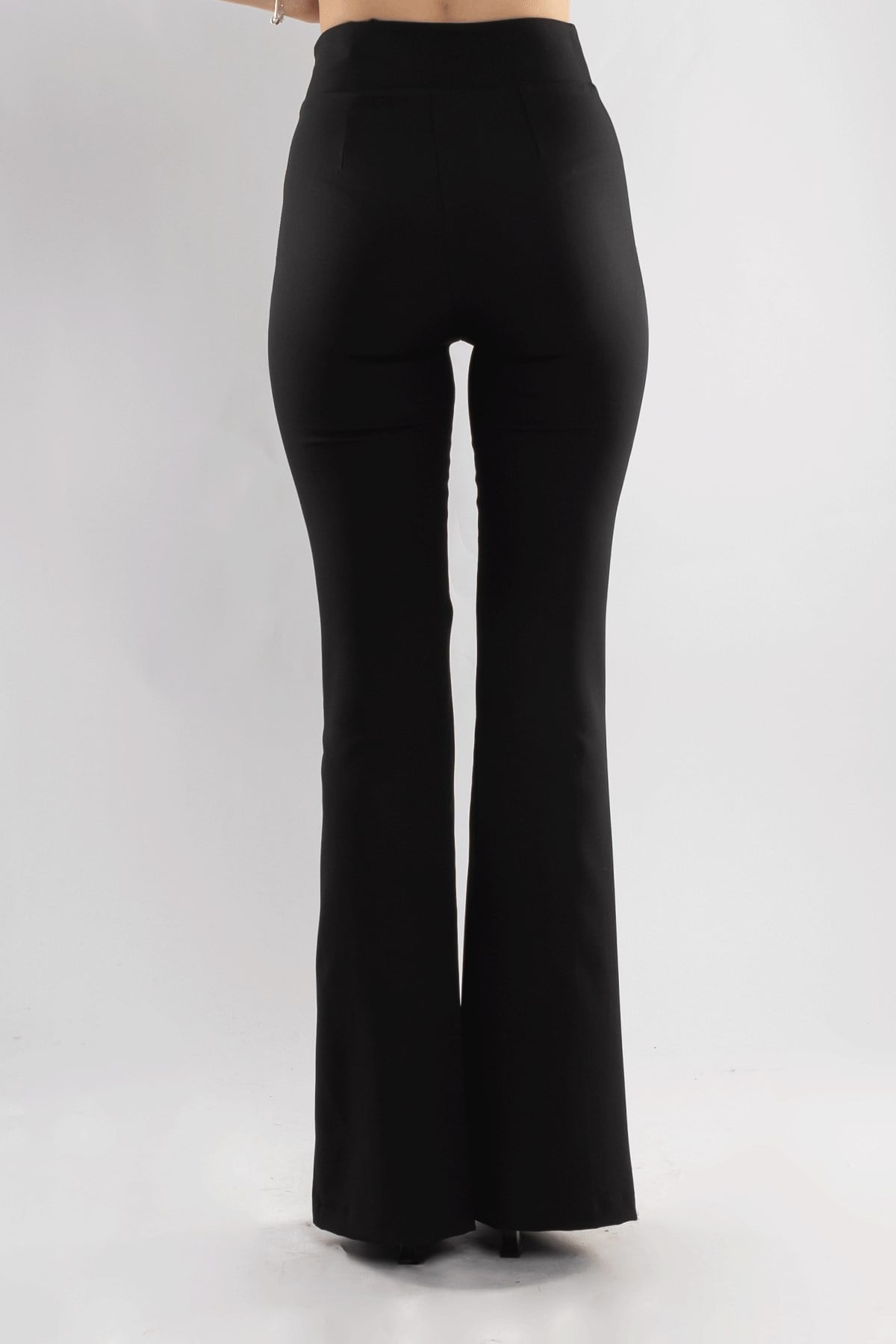 70364 İspanyol Paça Önü Yırtmaçlı Kadın Pantolon