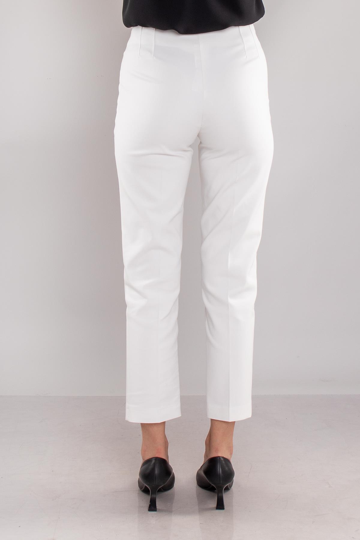 70571 Pensli Beli Toka Detay Pamuk Kadın Pantolon