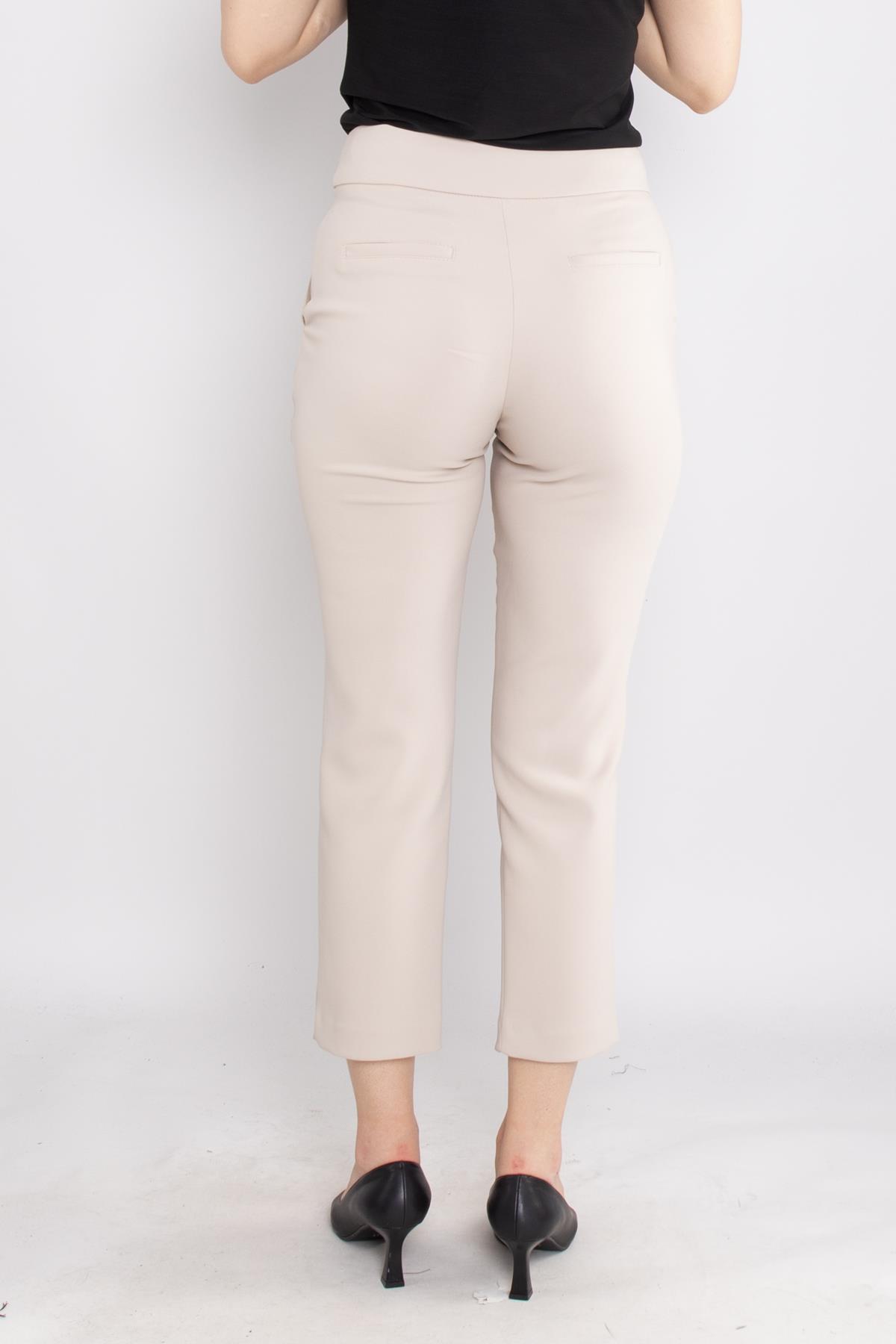 70593 Yan Cep Mini Tokalı Kadın Pantolon