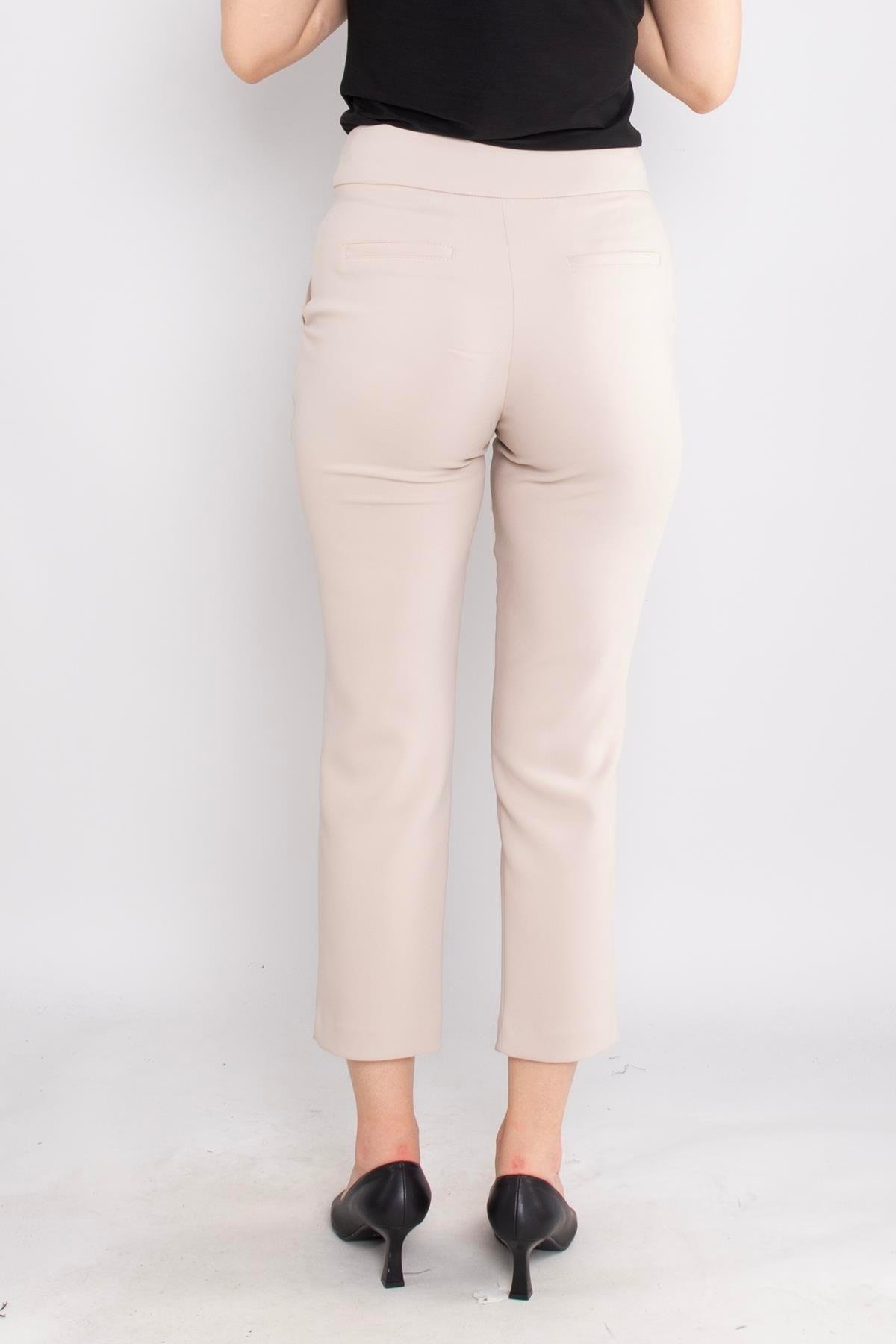 70593 Yan Cep Mini Tokalı Kadın Pantolon