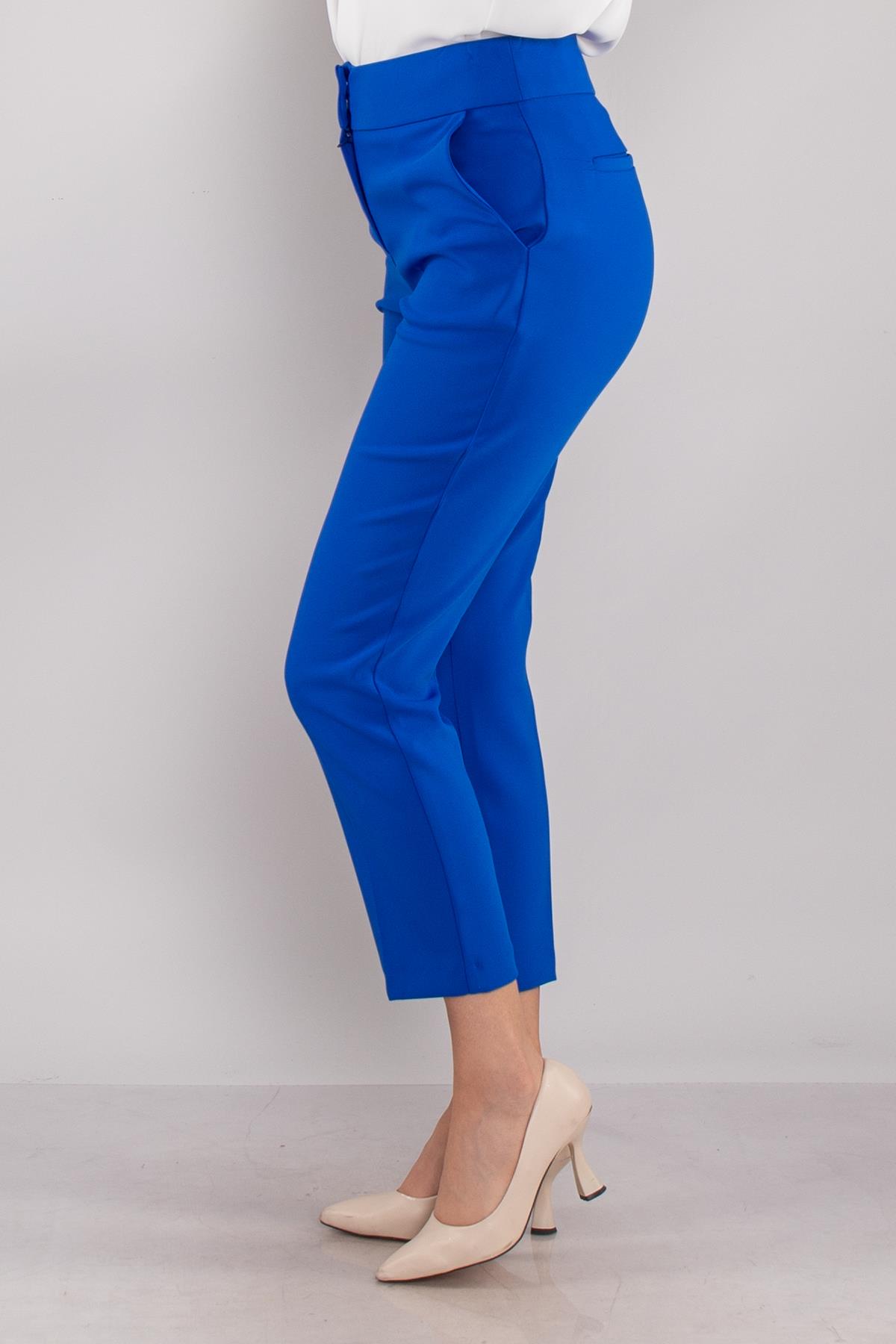 70593 Yan Cep Mini Tokalı Kadın Pantolon