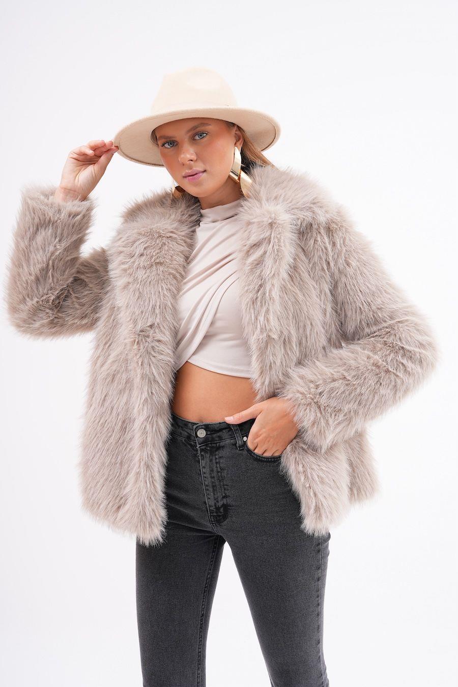 7060 ZR Ceket Yaka Kısa Kürklü Ceket