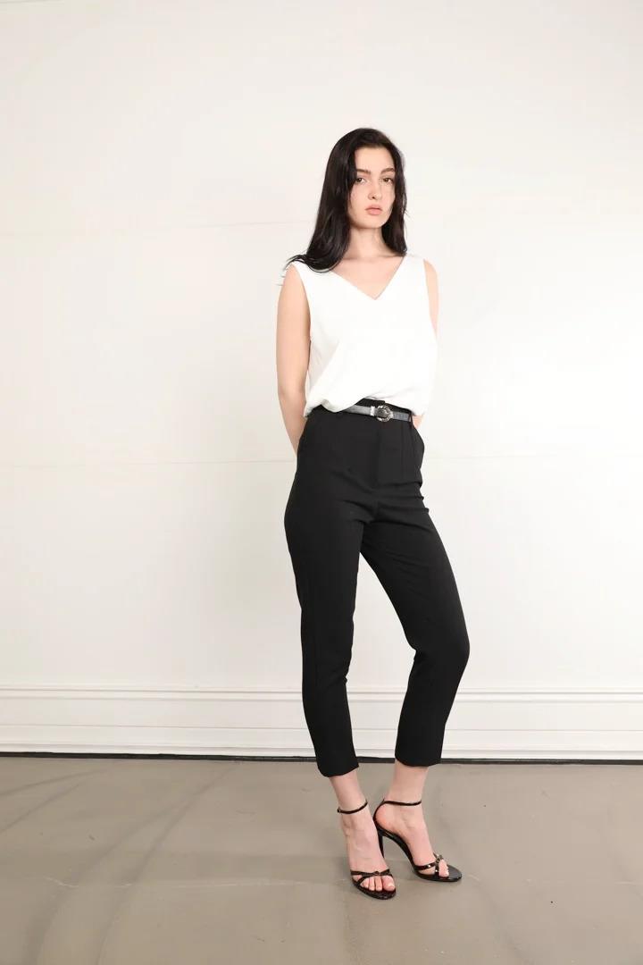 71115 Kemerli Beli Pensli Havuç Panatolon