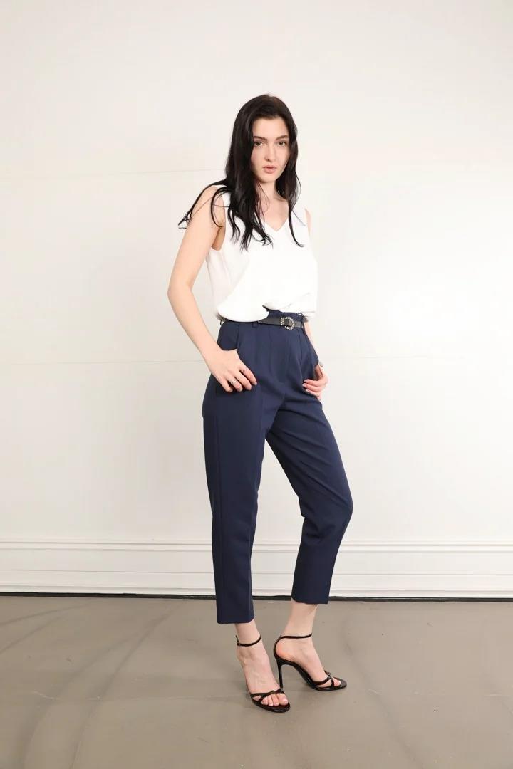 71115 Kemerli Beli Pensli Havuç Panatolon