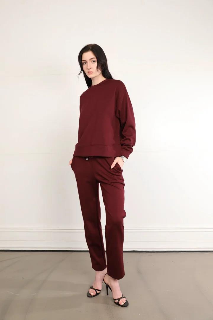 71301 Modal Yırtmaçlı Sweat Beli Lastikli Pantolon Takım