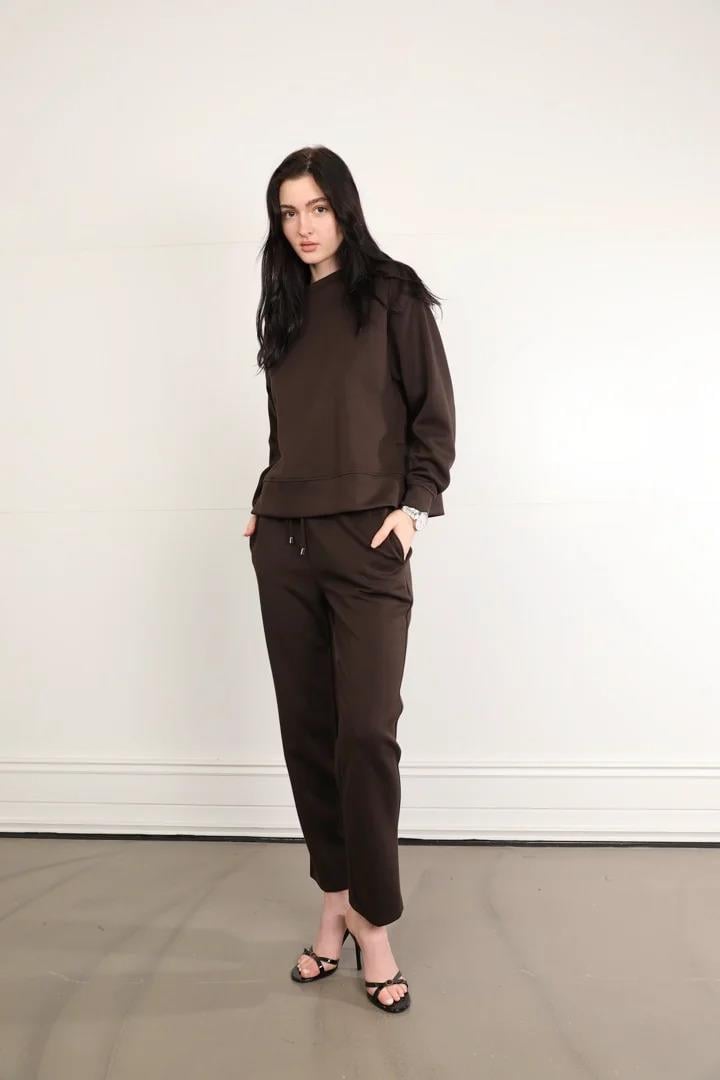 71301 Modal Yırtmaçlı Sweat Beli Lastikli Pantolon Takım