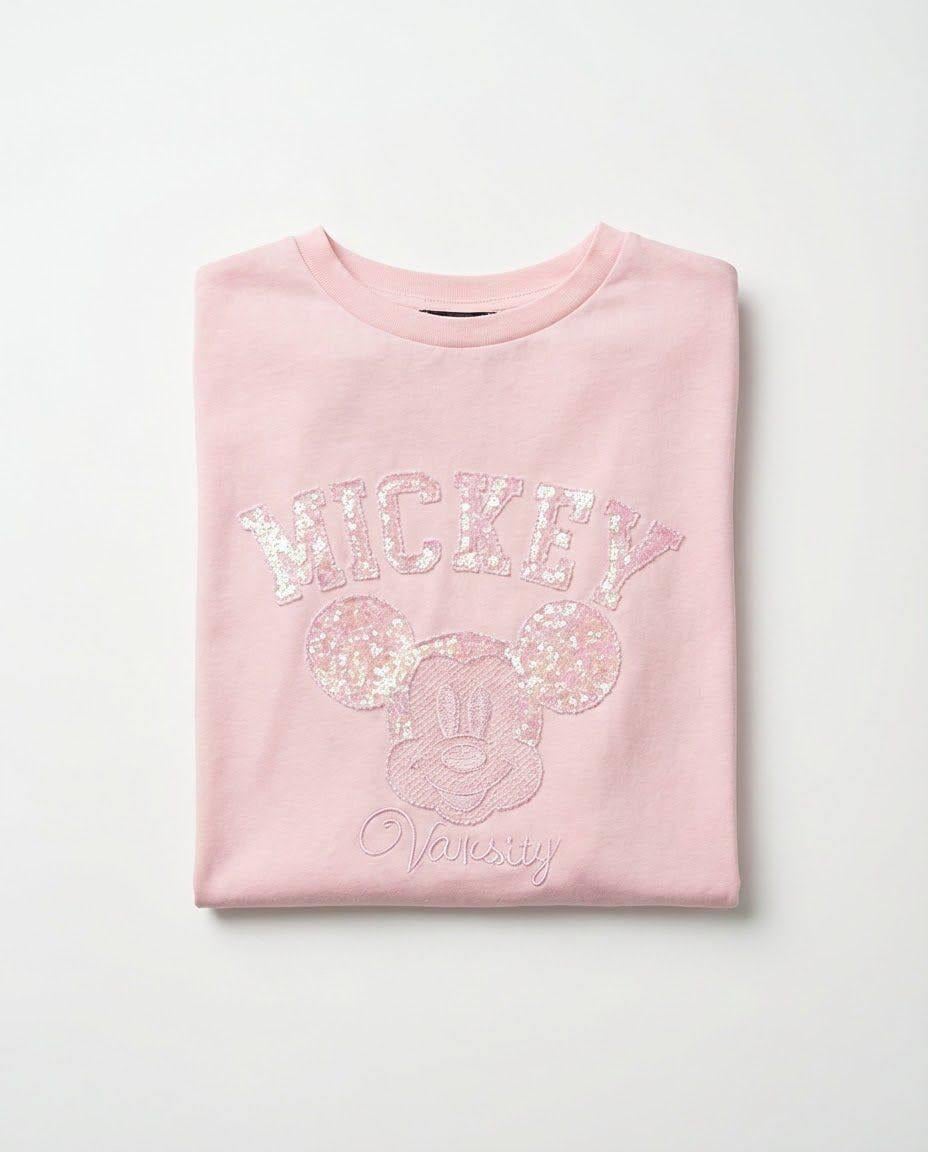 7459 Pulpayet Micky Baskılı Kıas Kol Tshirt