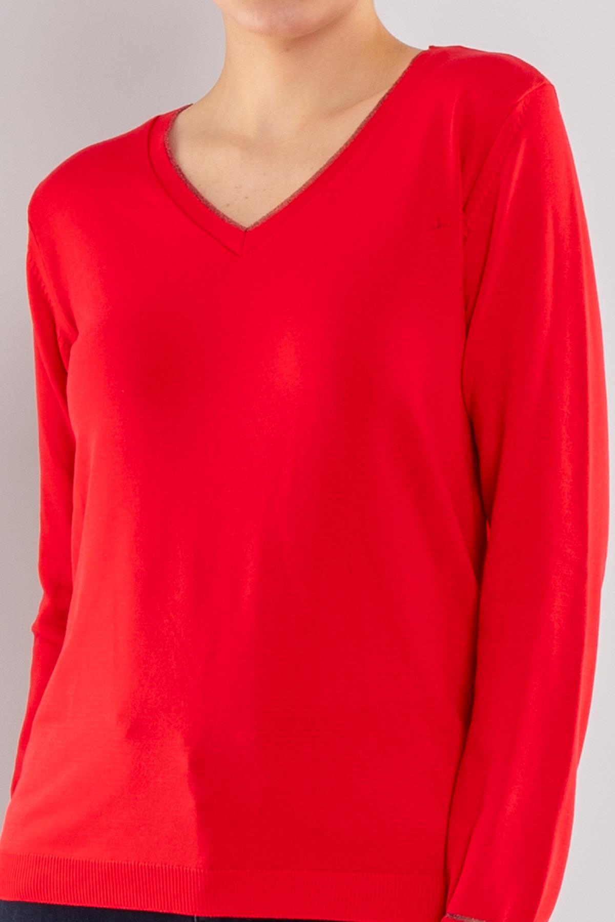 756 Vyaka ve Kol Ucu Simli Merserize Triko