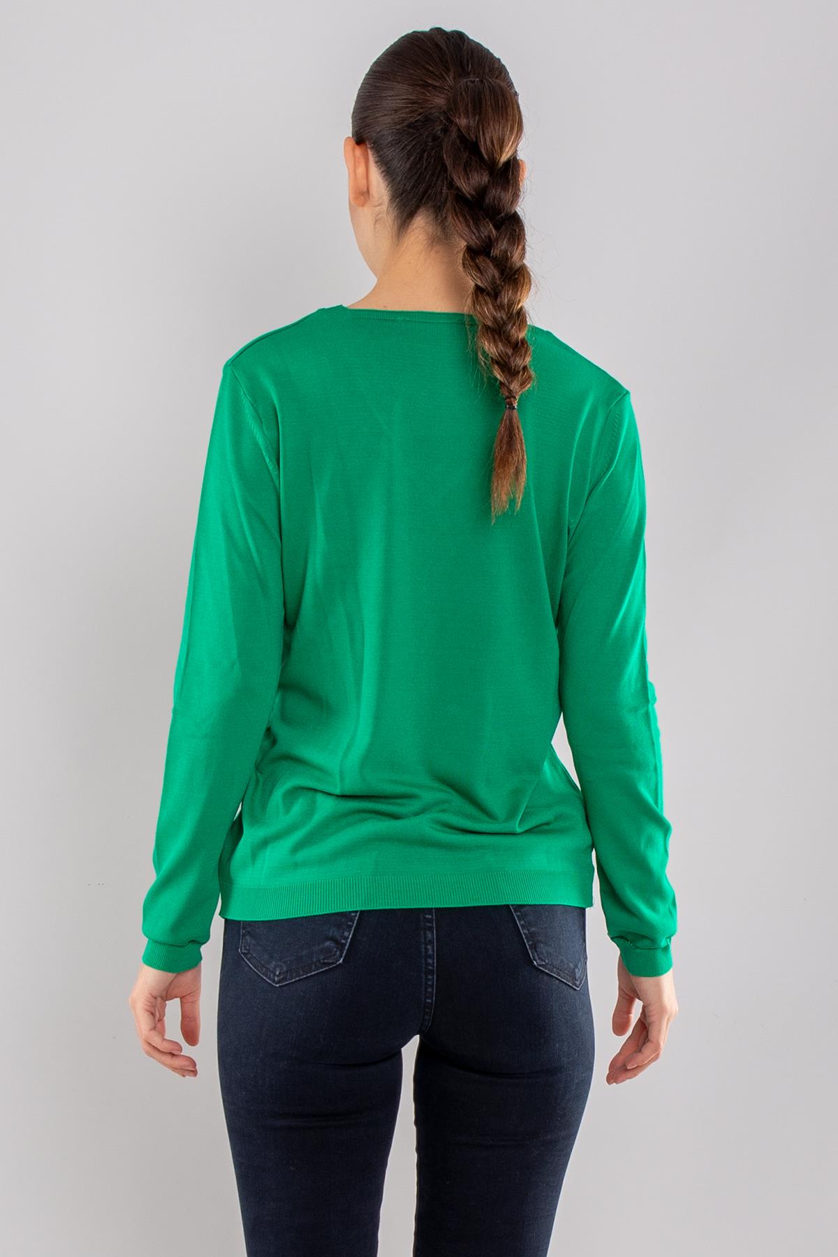 756 Vyaka ve Kol Ucu Simli Merserize Triko