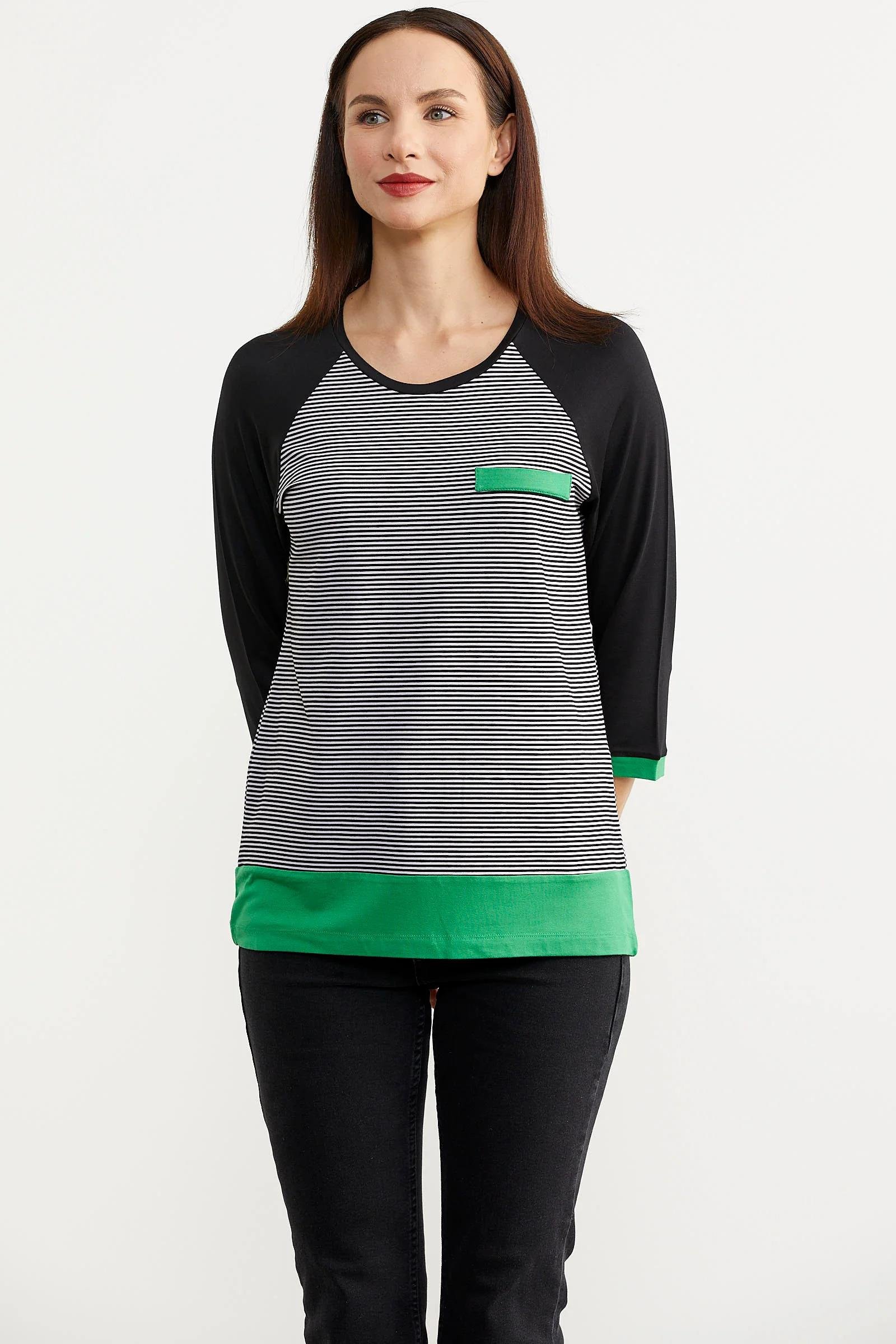 75981 Uzun Kol Çizgili Tunik Tshirt