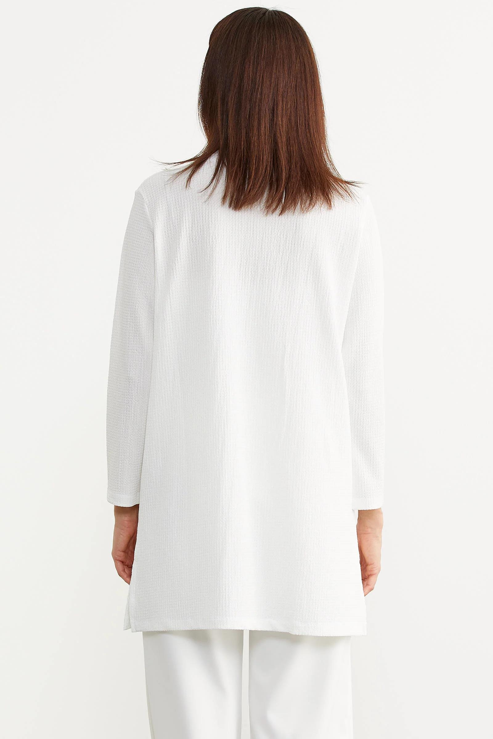 75986 Triko Şeritli Büyük Beden Ceket