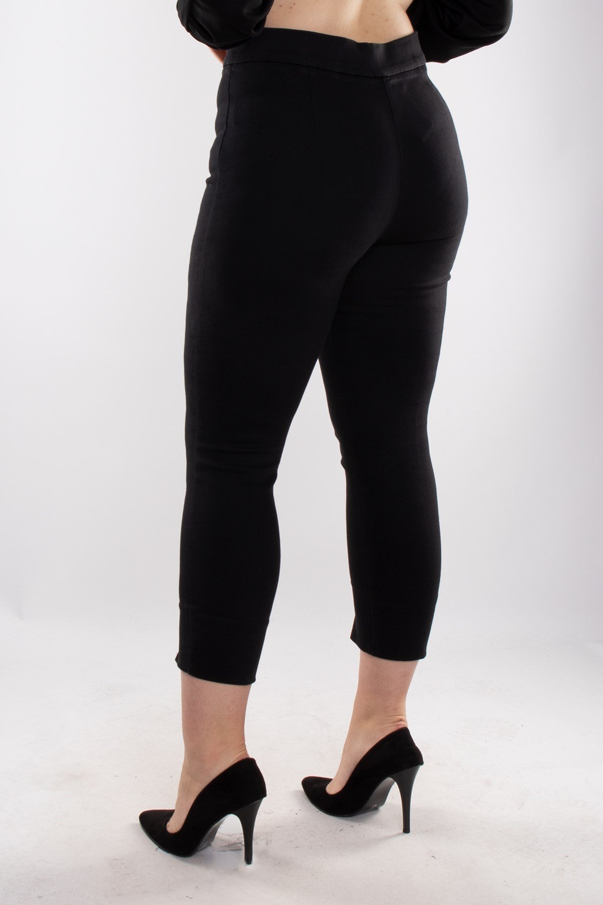 79110 Çimalı Paça Önden Yırtmaçlı Pamuklu Kadın Tayt Pantolon