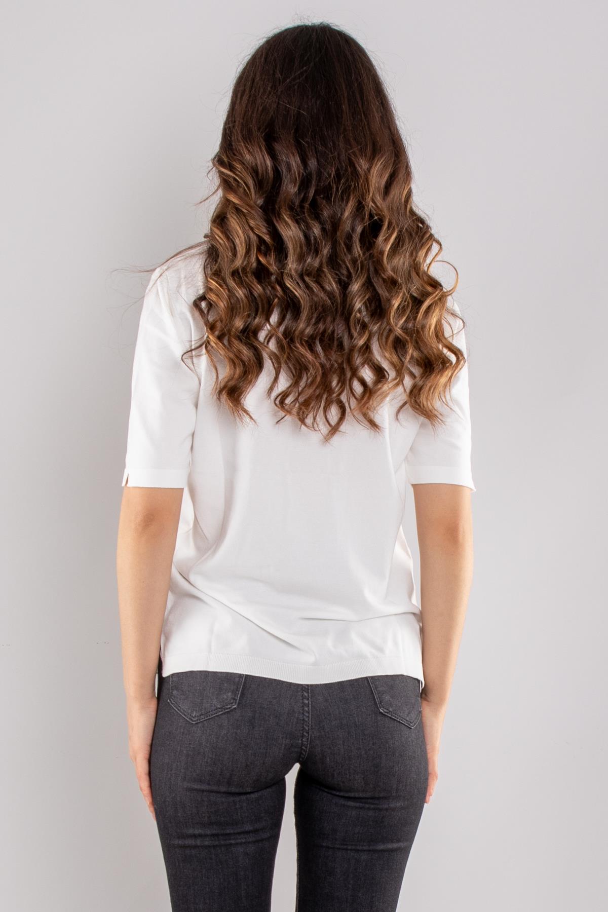 804 Polo Yaka Özel Düğmeli Merserize Triko