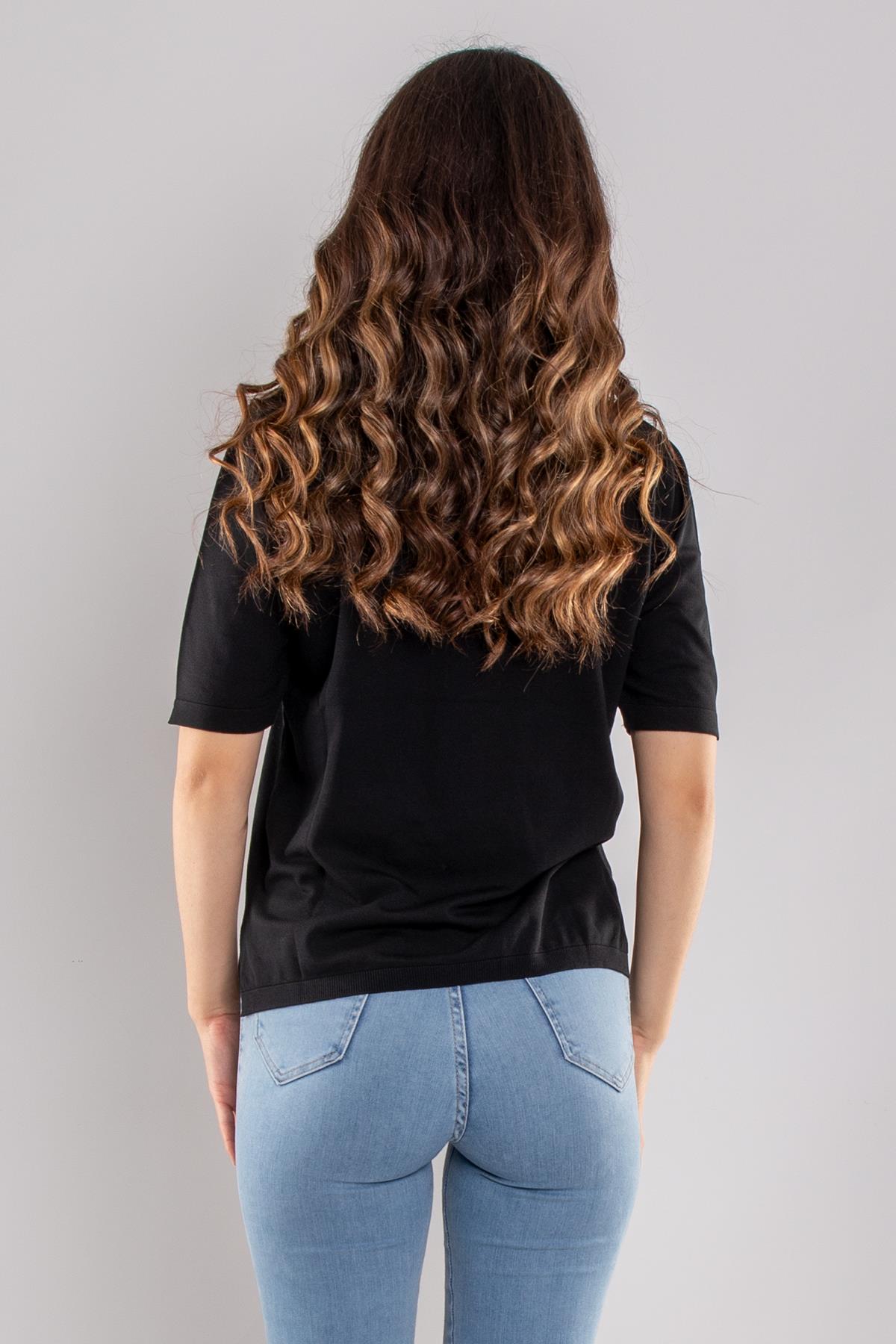 804 Polo Yaka Özel Düğmeli Merserize Triko