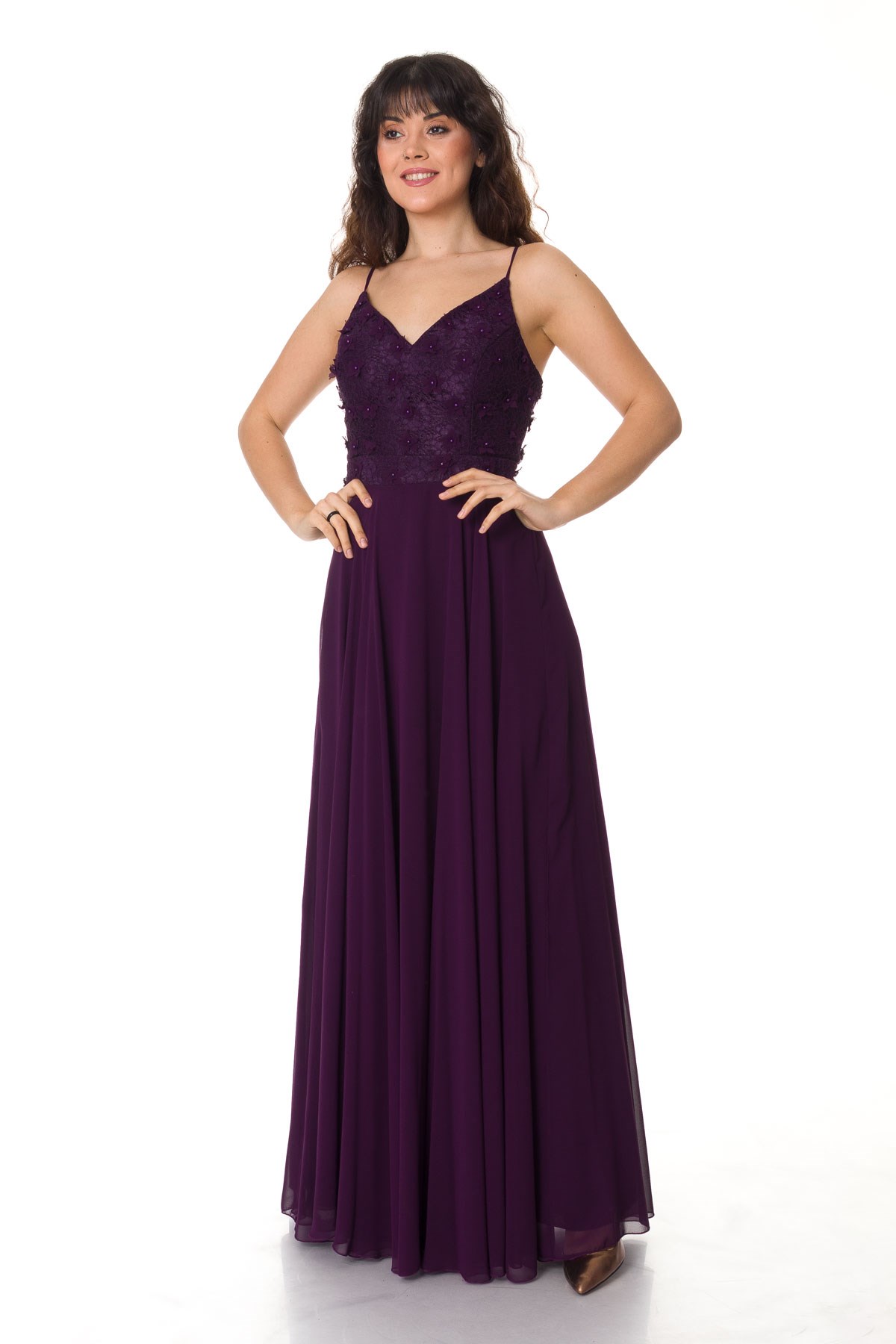 807 KB ÇİÇEKLİ ŞİFON ABİYE