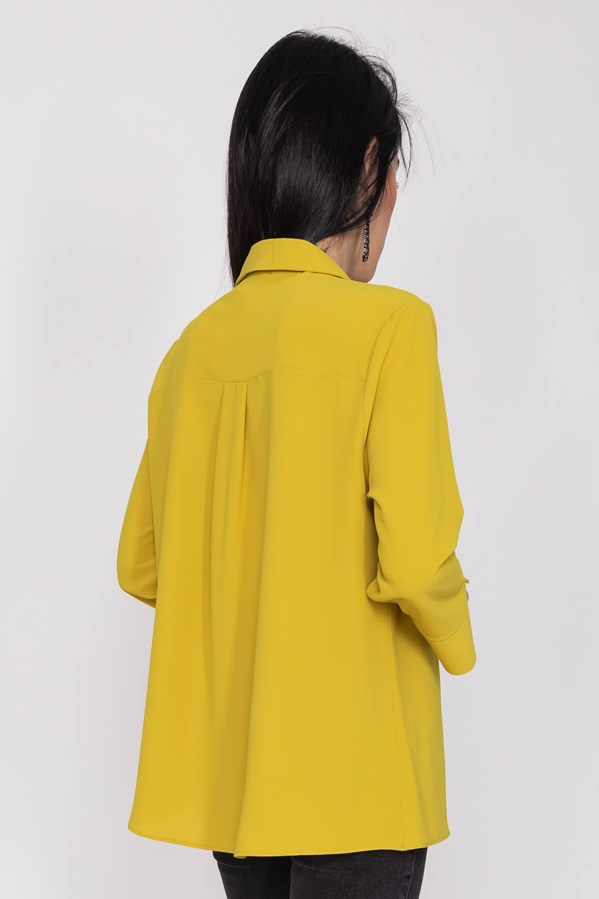 81285 Broşlu Truv.Kol Krep Bluz