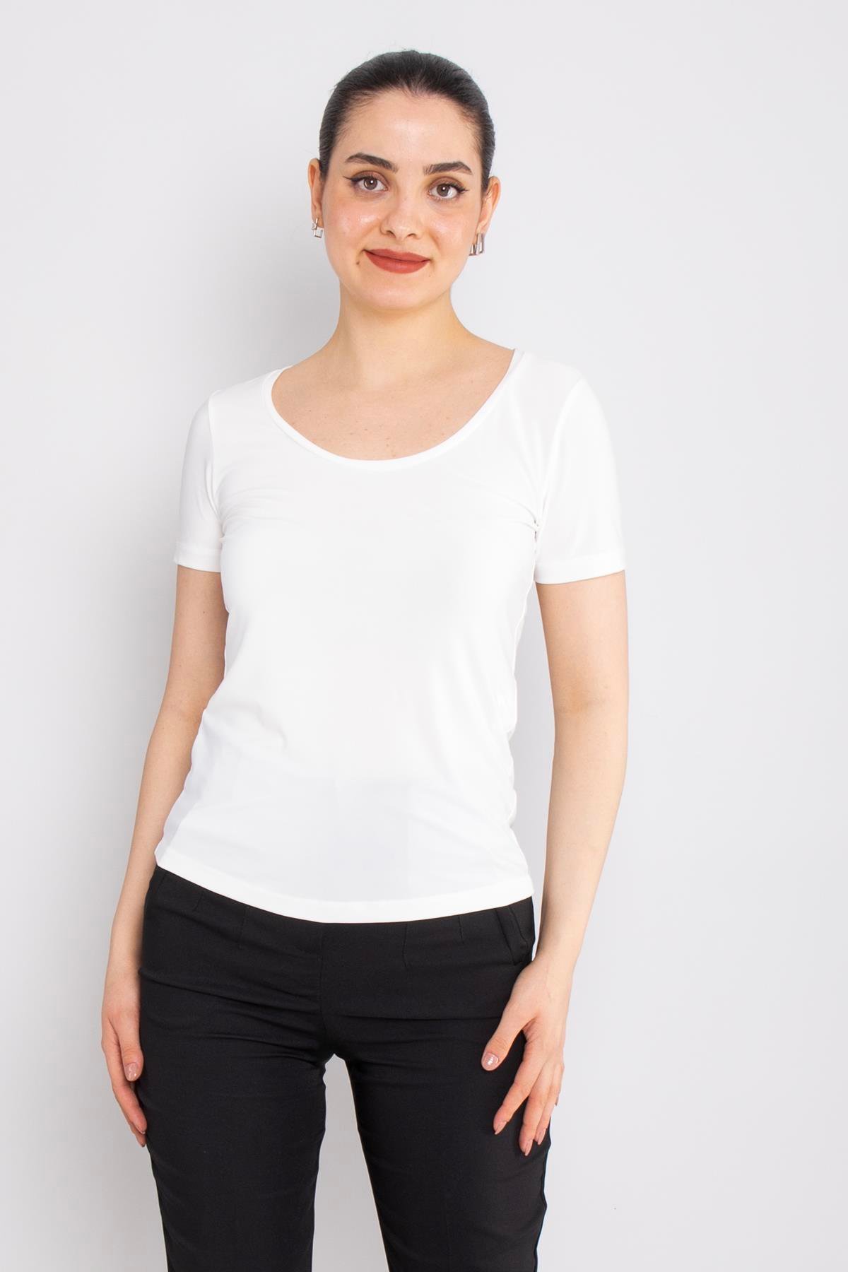 81943 Uyaka Kısa Kol Likralı Tshirt