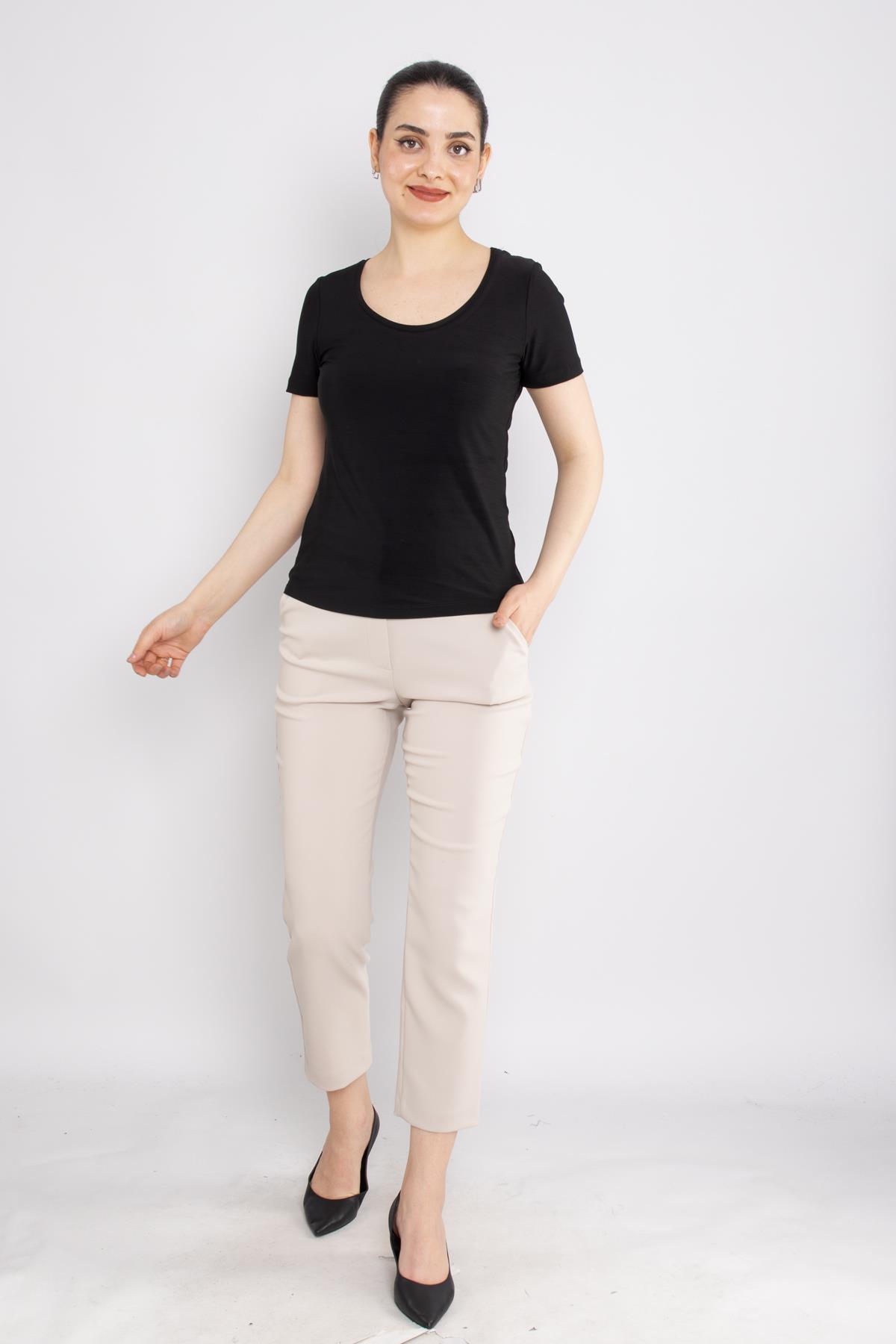 81943 Uyaka Kısa Kol Likralı Tshirt