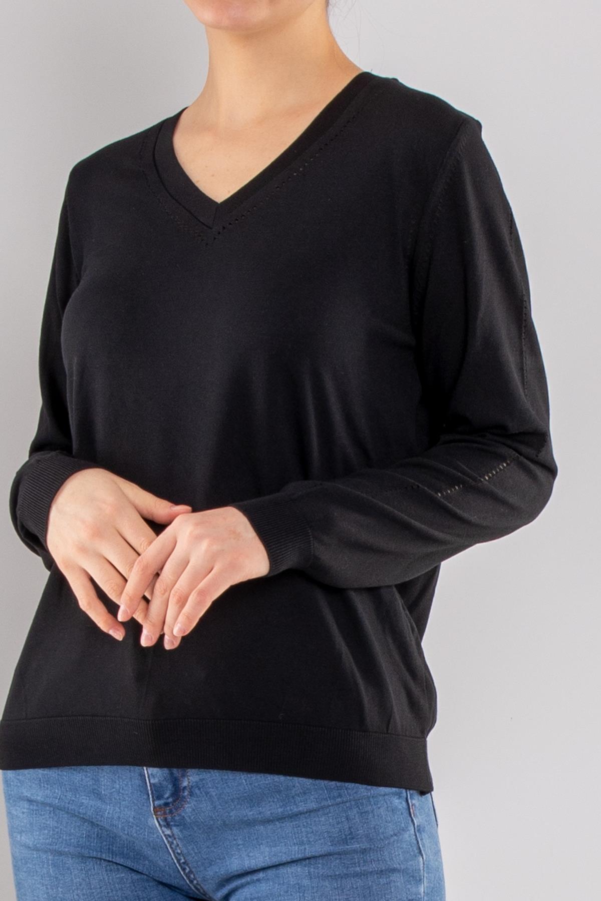 832 Özel Vyaka Kol Ajurlu Merserize Kadın Triko