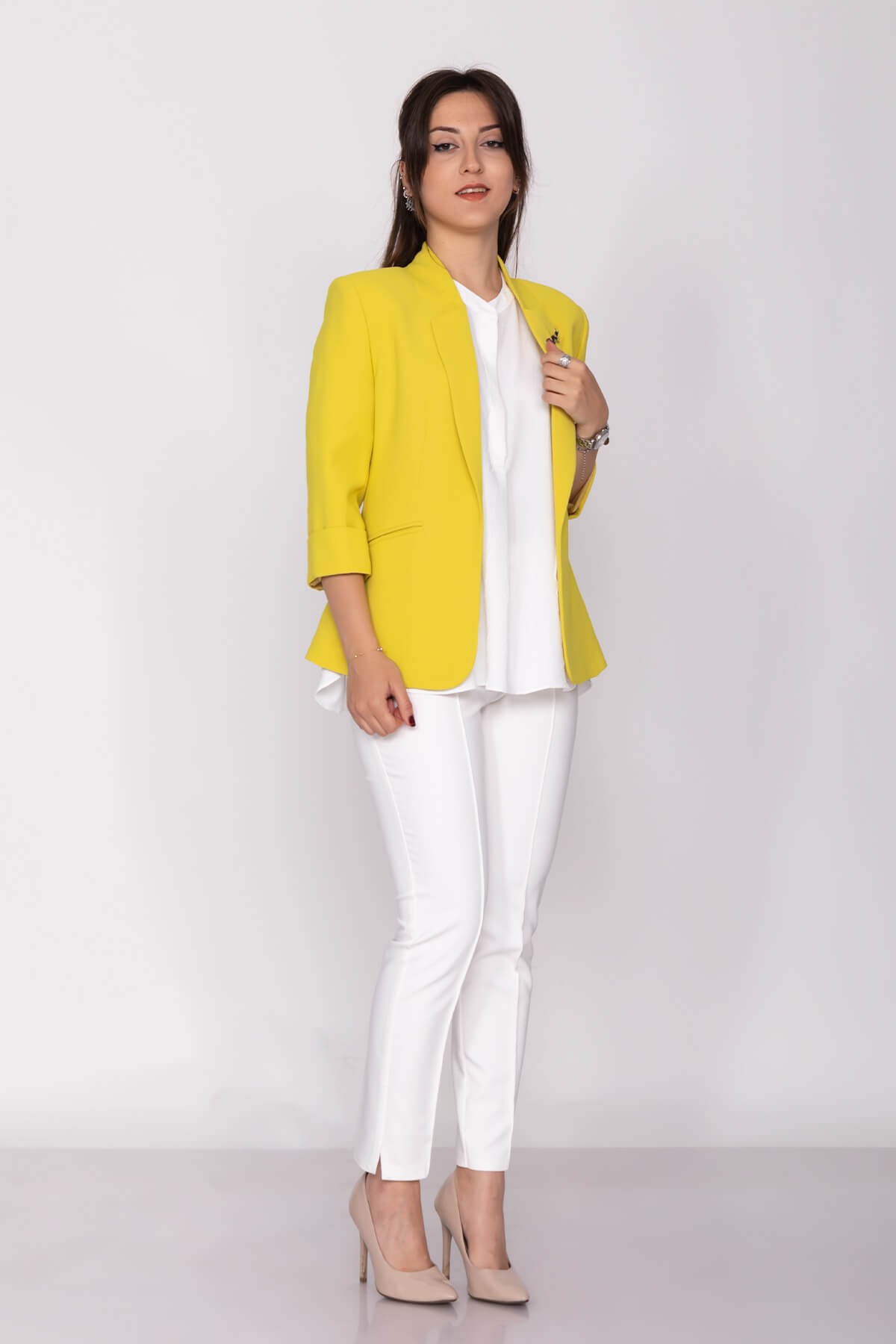 90179 KEDİ BROŞLU CEKET