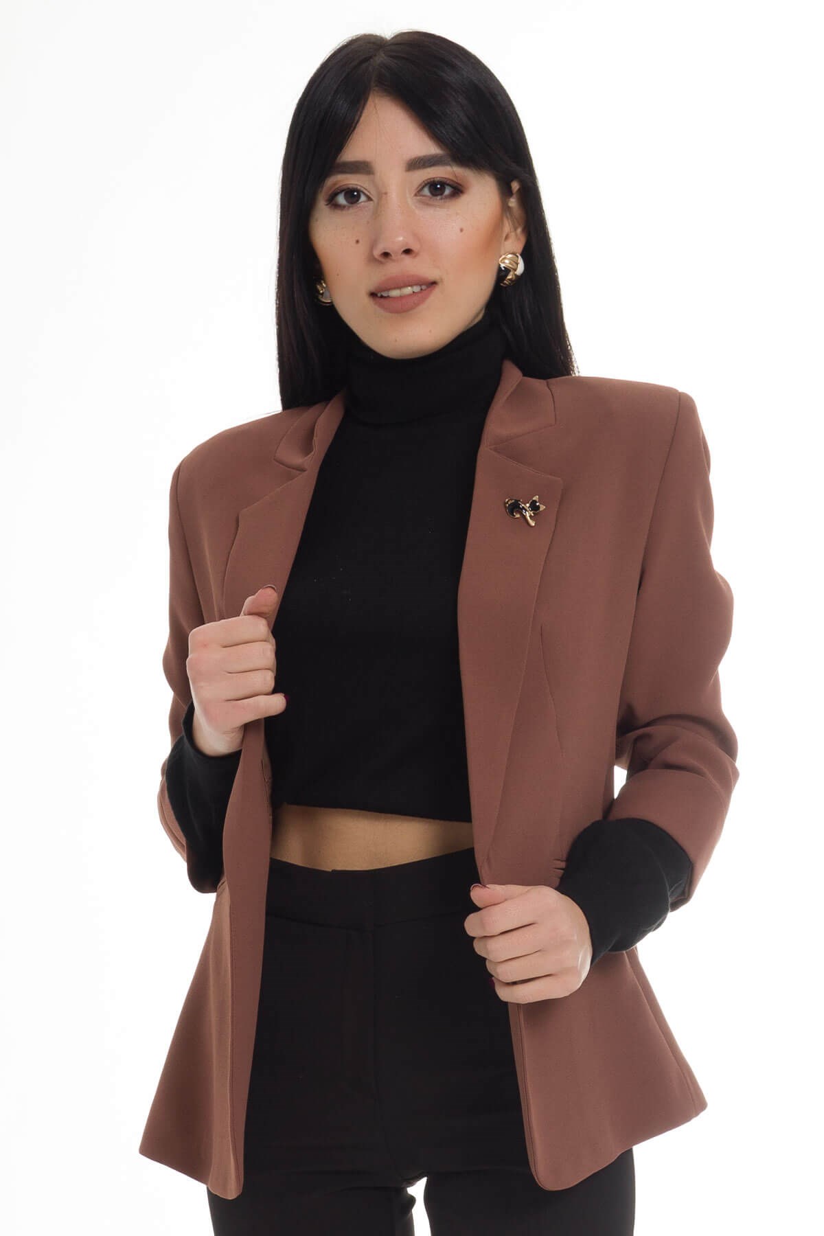 90179 KEDİ BROŞLU CEKET