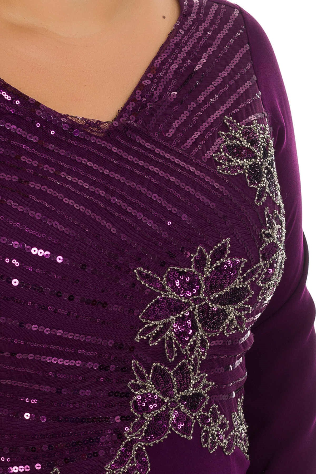 9144 BB ÖNÜ NAKIŞ VE PUL İŞL.KREP ABİYE ELBİSE