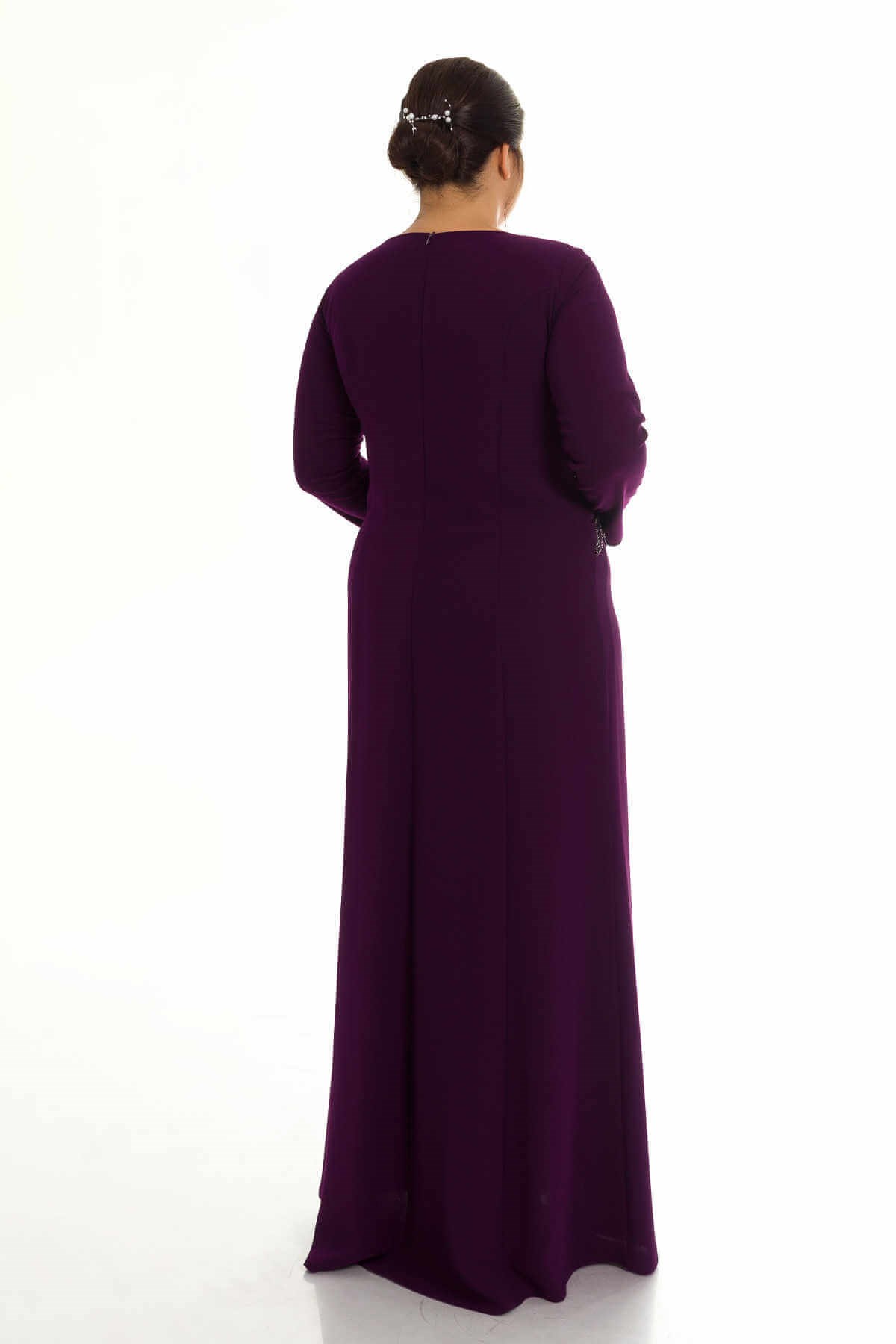 9144 BB ÖNÜ NAKIŞ VE PUL İŞL.KREP ABİYE ELBİSE