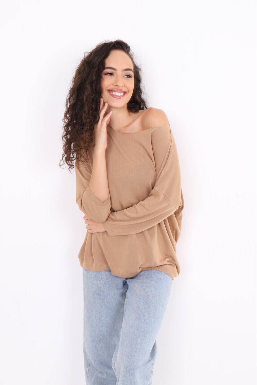 928 Bisiklet Yaka Truvakar Kol İnce Triko Bluz