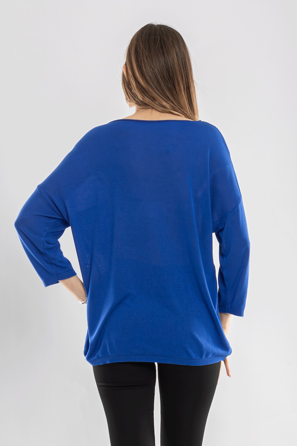 928 Bisiklet Yaka Truvakar Kol İnce Triko Bluz