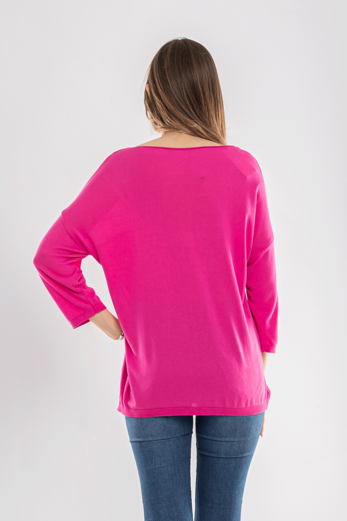 928 Bisiklet Yaka Truvakar Kol İnce Triko Bluz