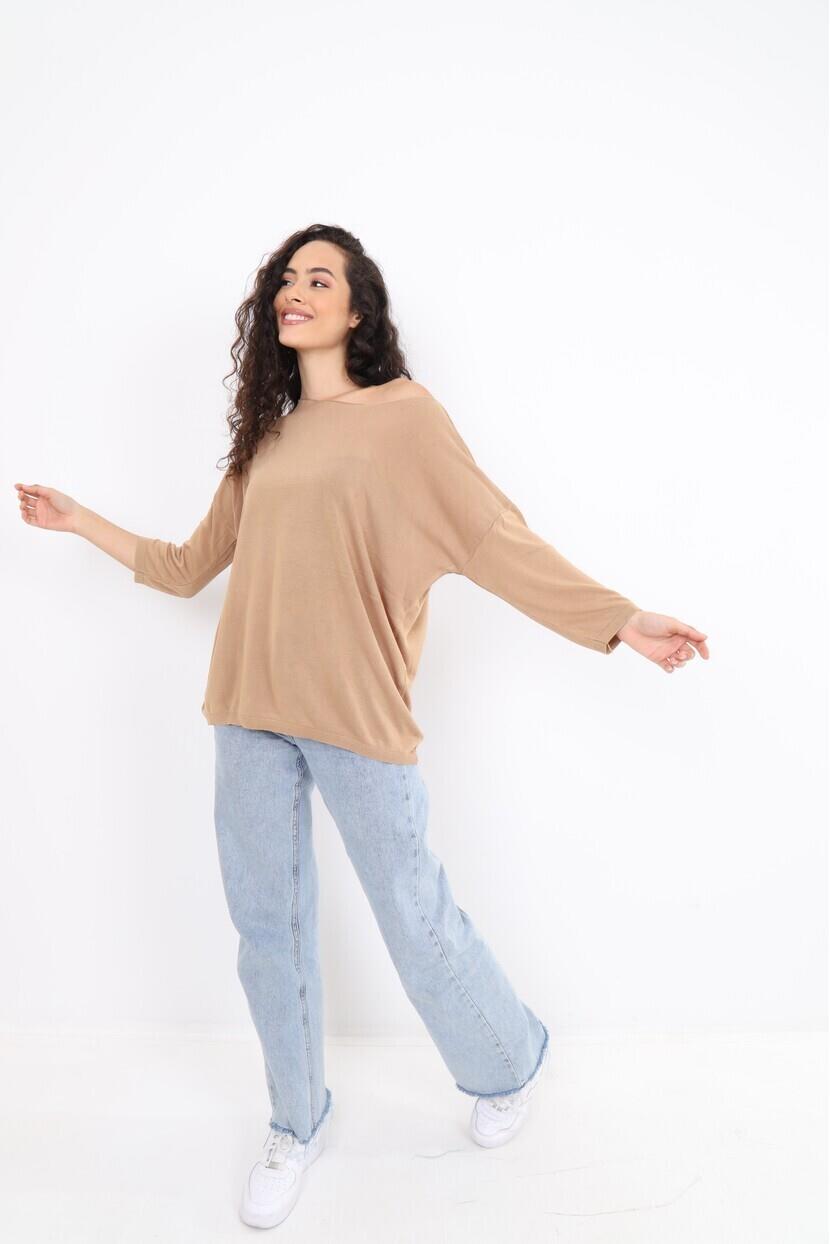 928 Bisiklet Yaka Truvakar Kol İnce Triko Bluz