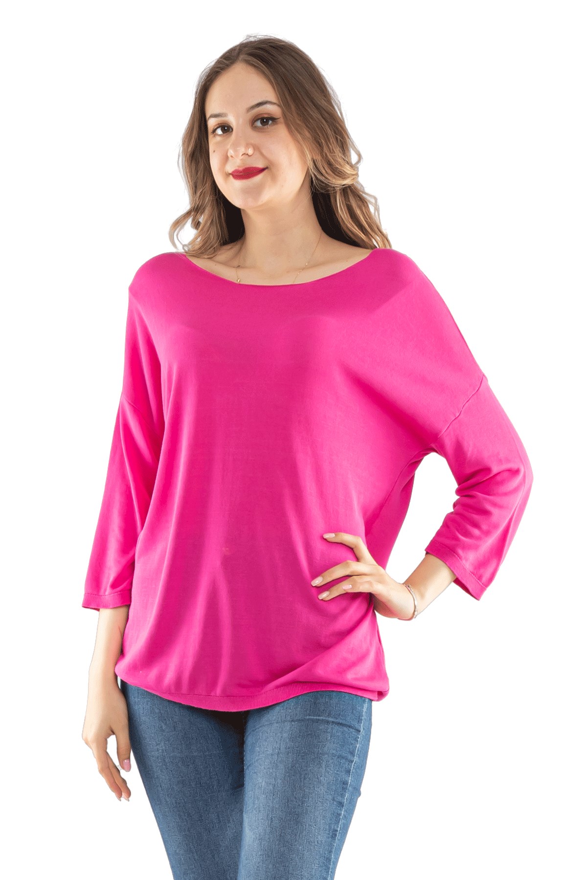 928 Bisiklet Yaka Truvakar Kol İnce Triko Bluz