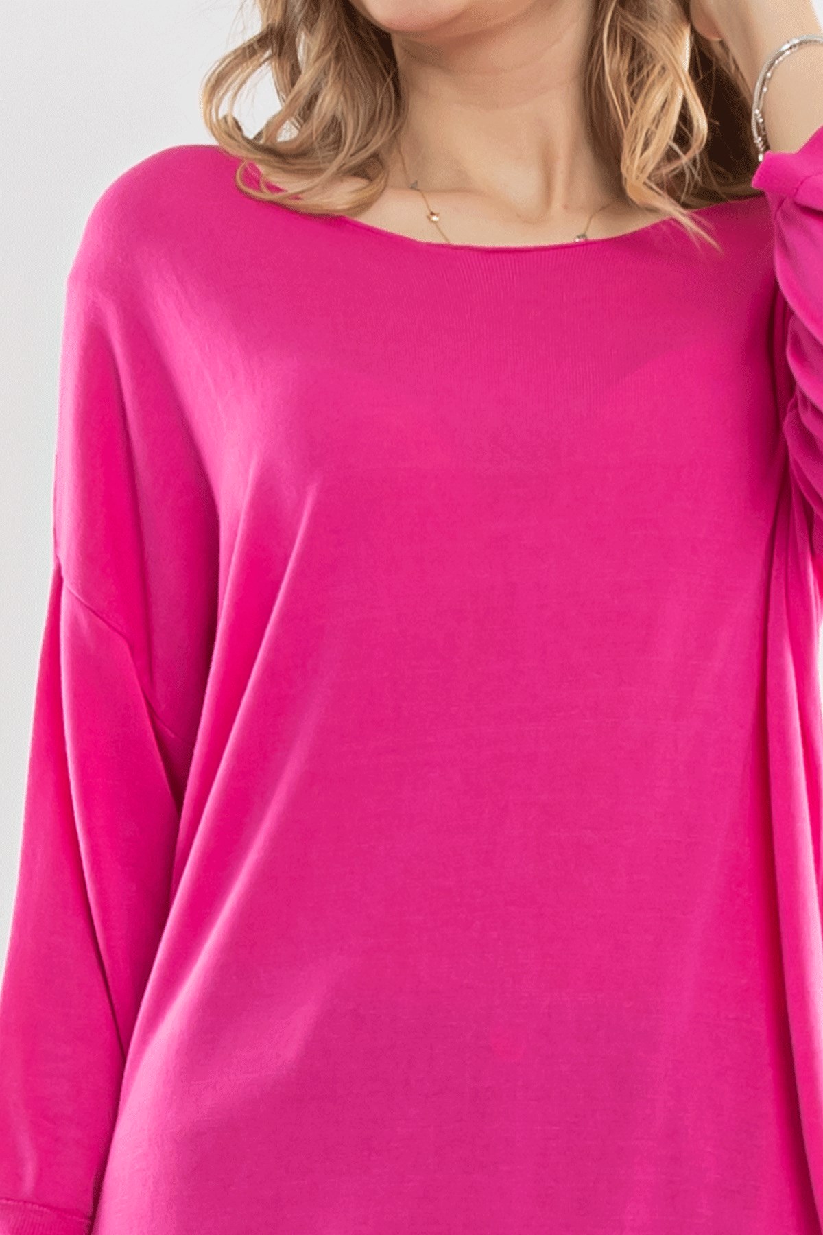 928 Bisiklet Yaka Truvakar Kol İnce Triko Bluz