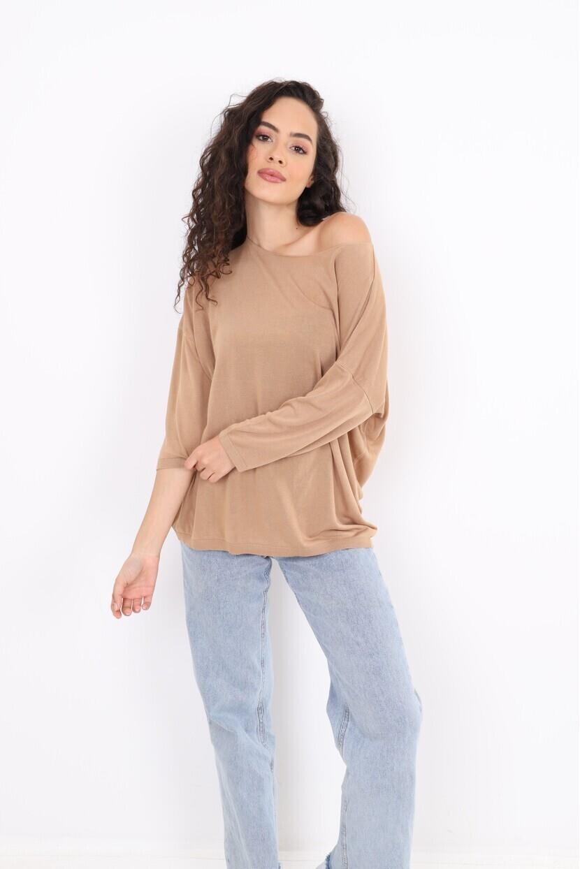 928 Bisiklet Yaka Truvakar Kol İnce Triko Bluz