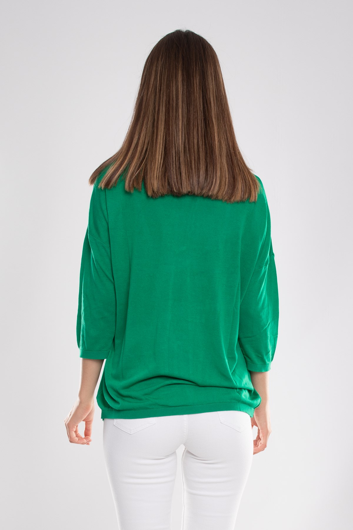 928 Bisiklet Yaka Truvakar Kol İnce Triko Bluz