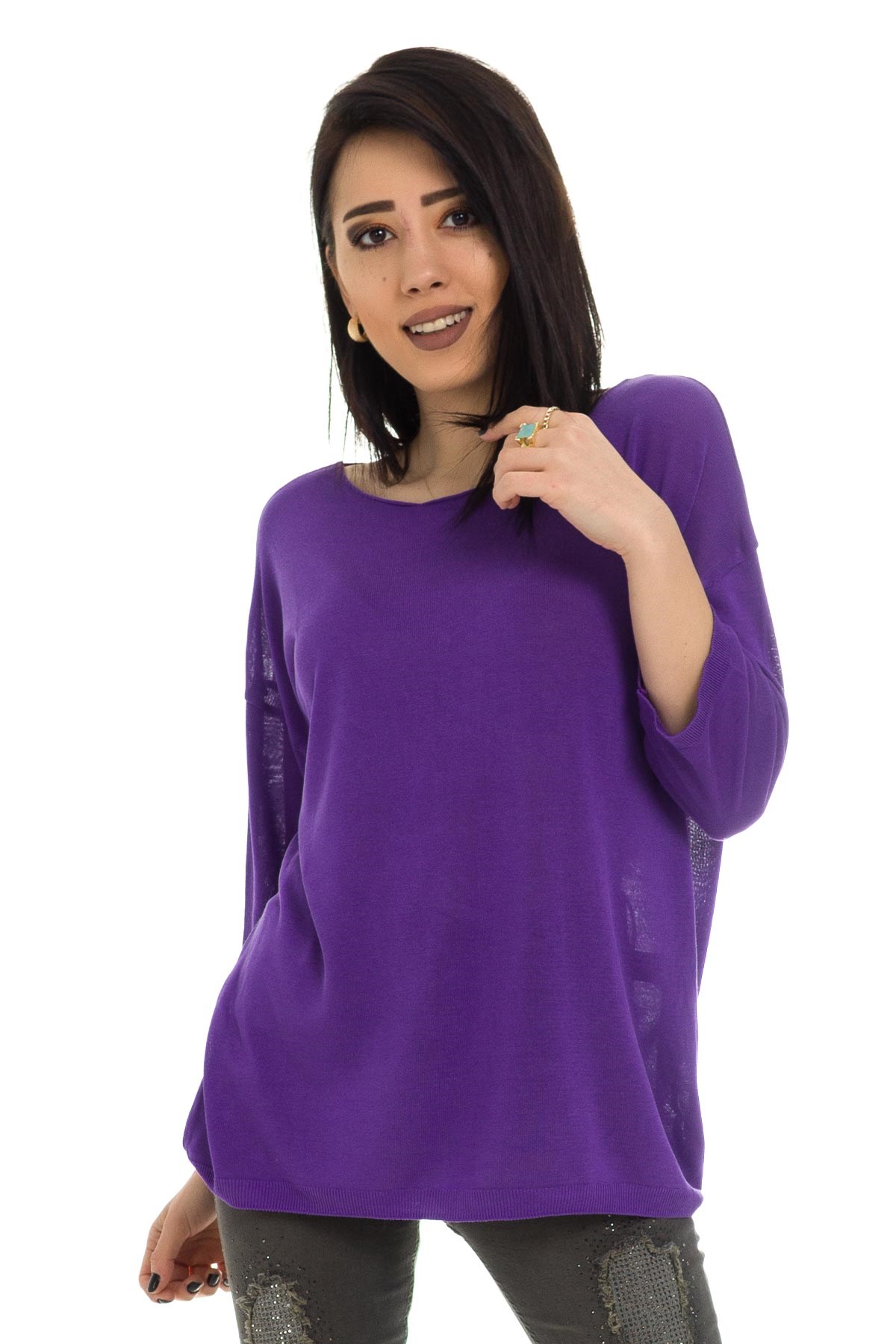 928 KB Bis.Yaka Truv.Kol İnce Triko Bluz