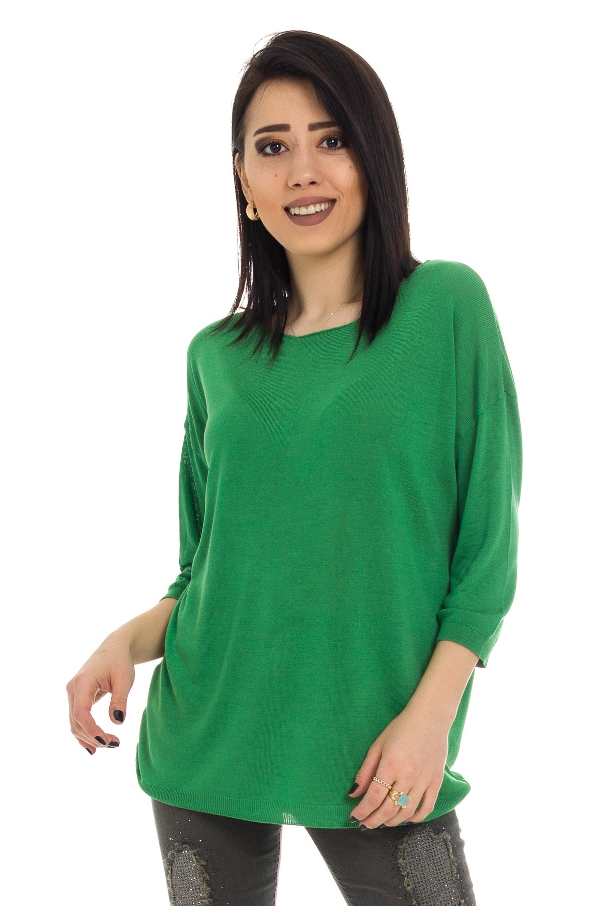 928 KB Bis.Yaka Truv.Kol İnce Triko Bluz