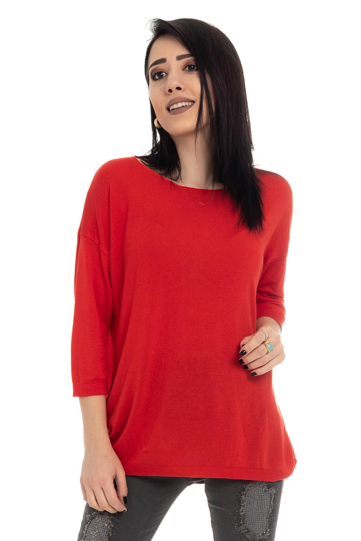 928 KB Bis.Yaka Truv.Kol İnce Triko Bluz