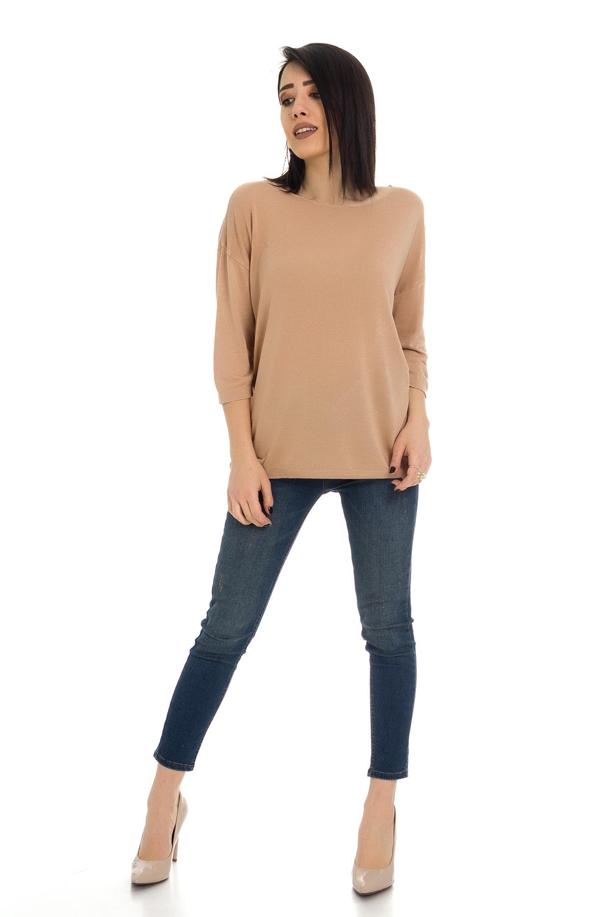 928 KB Bis.Yaka Truv.Kol İnce Triko Bluz