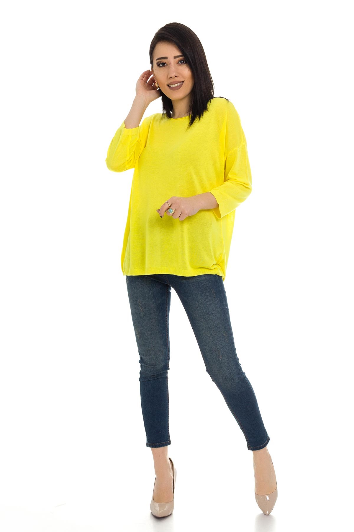 928 KB Bis.Yaka Truv.Kol İnce Triko Bluz