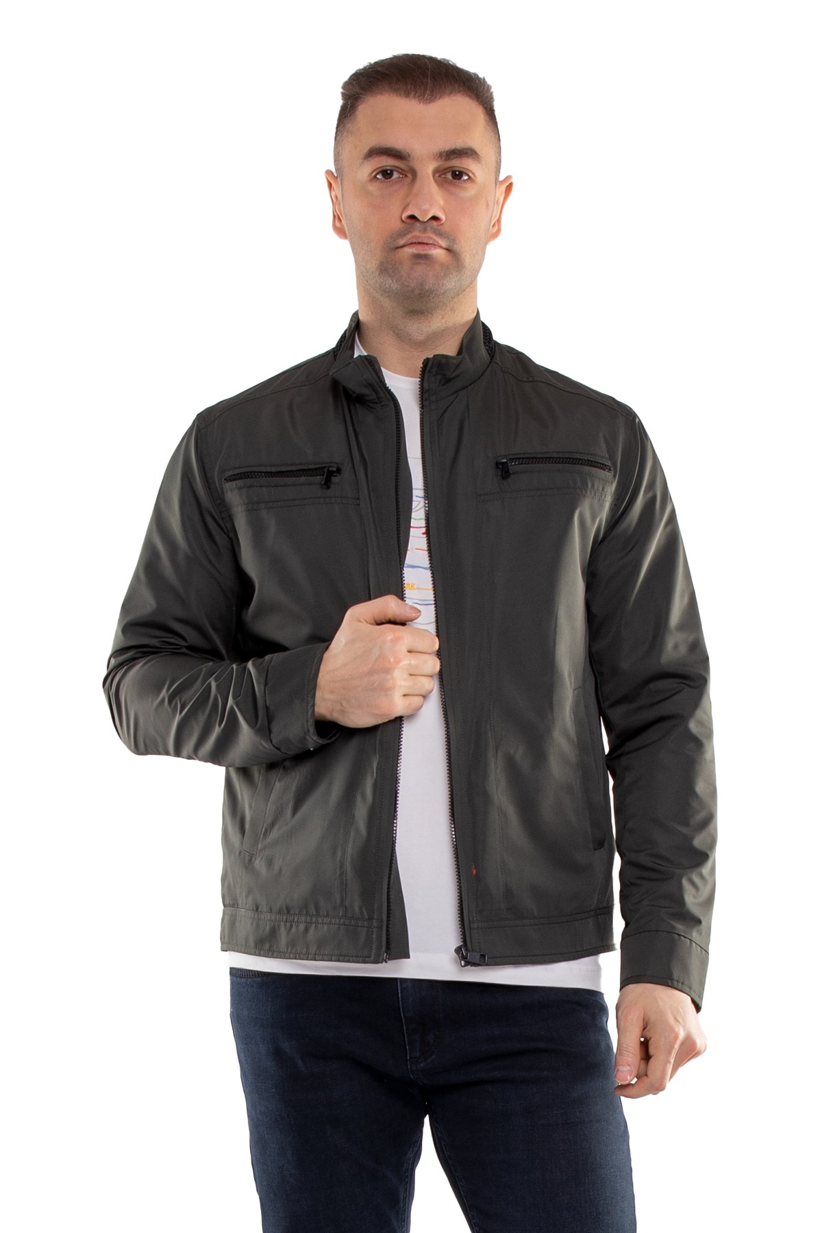 94762-299 Baharlık Safari Regular Fit Yaka Fileli Erkek Mont