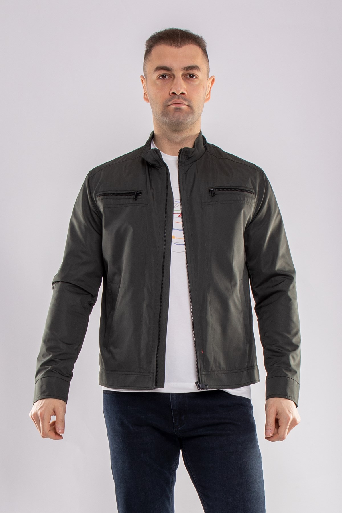 94762-299 Baharlık Safari Regular Fit Yaka Fileli Erkek Mont