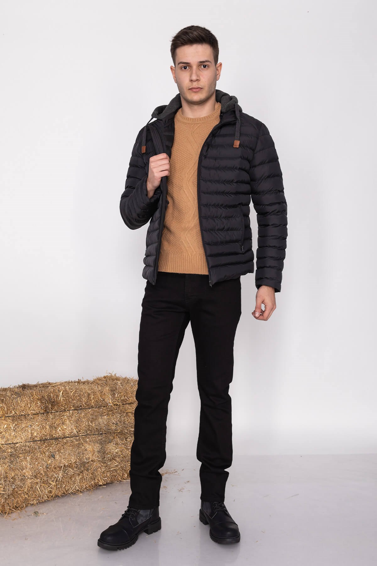 99247-205 Puffer RGfit Kapşonlu Spor Kaban