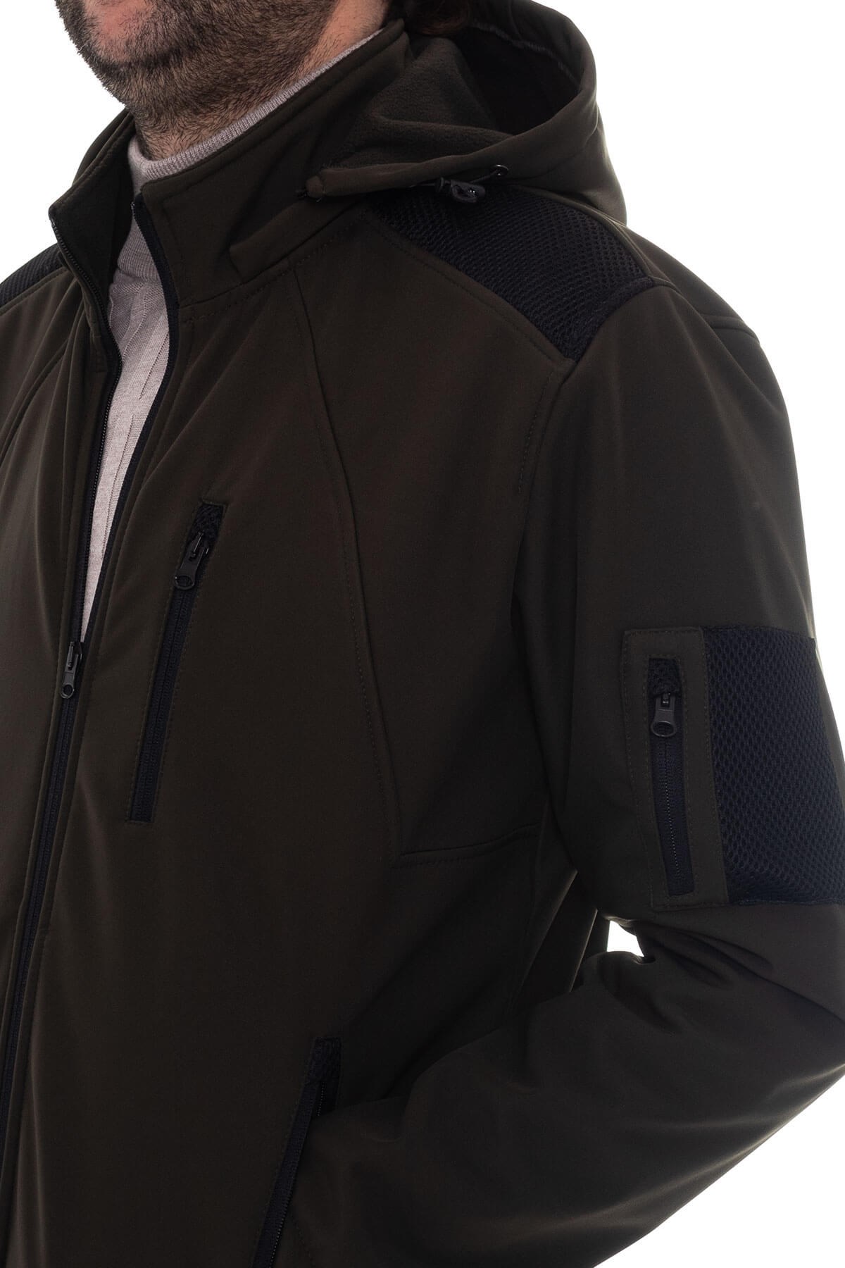 99286-231 Soft Shell RGfit Dalgıç Kumaş Kapşonlu Kaban