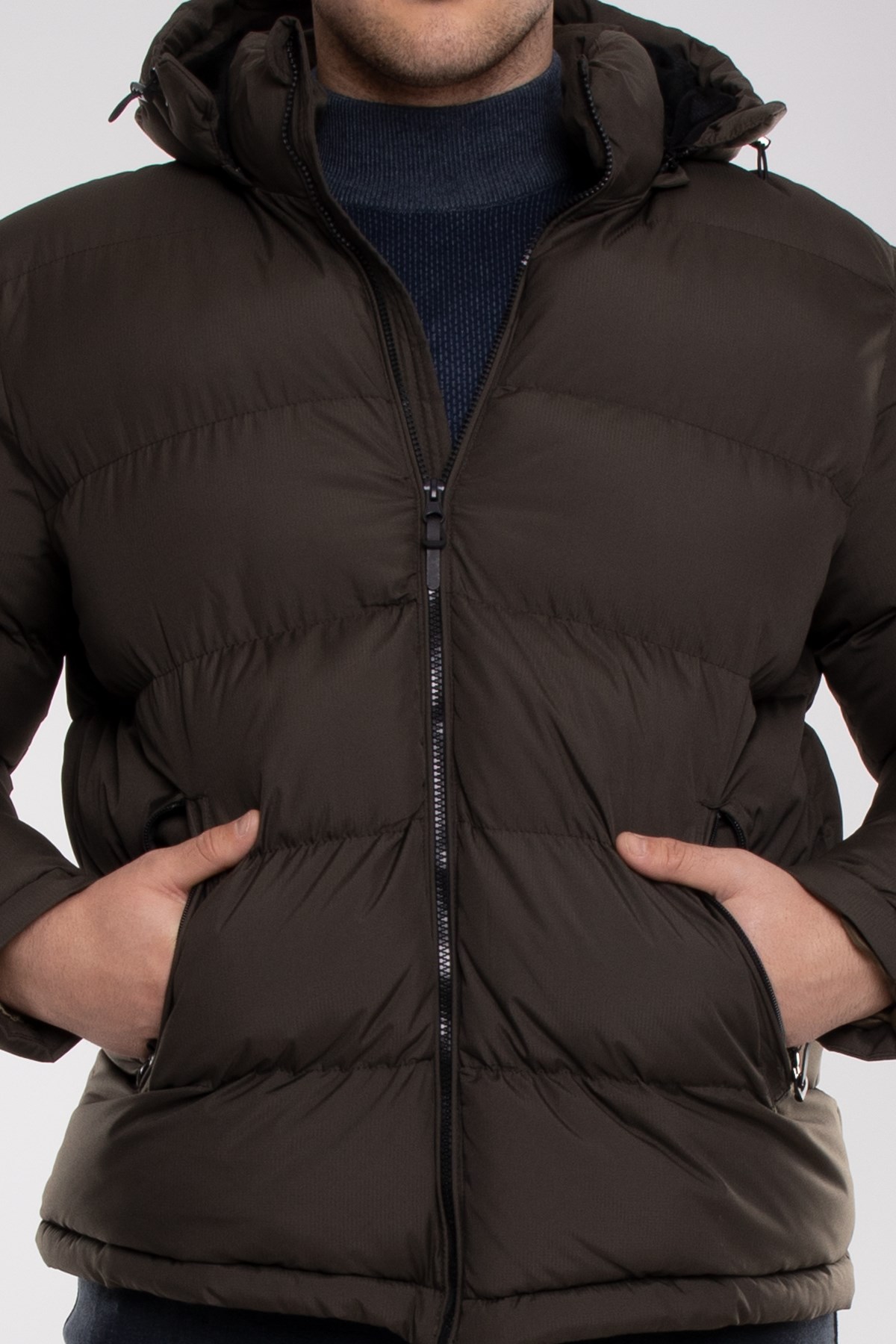 99424-304 Regular Fit  Kapşonlu Erkek Şişme Mont