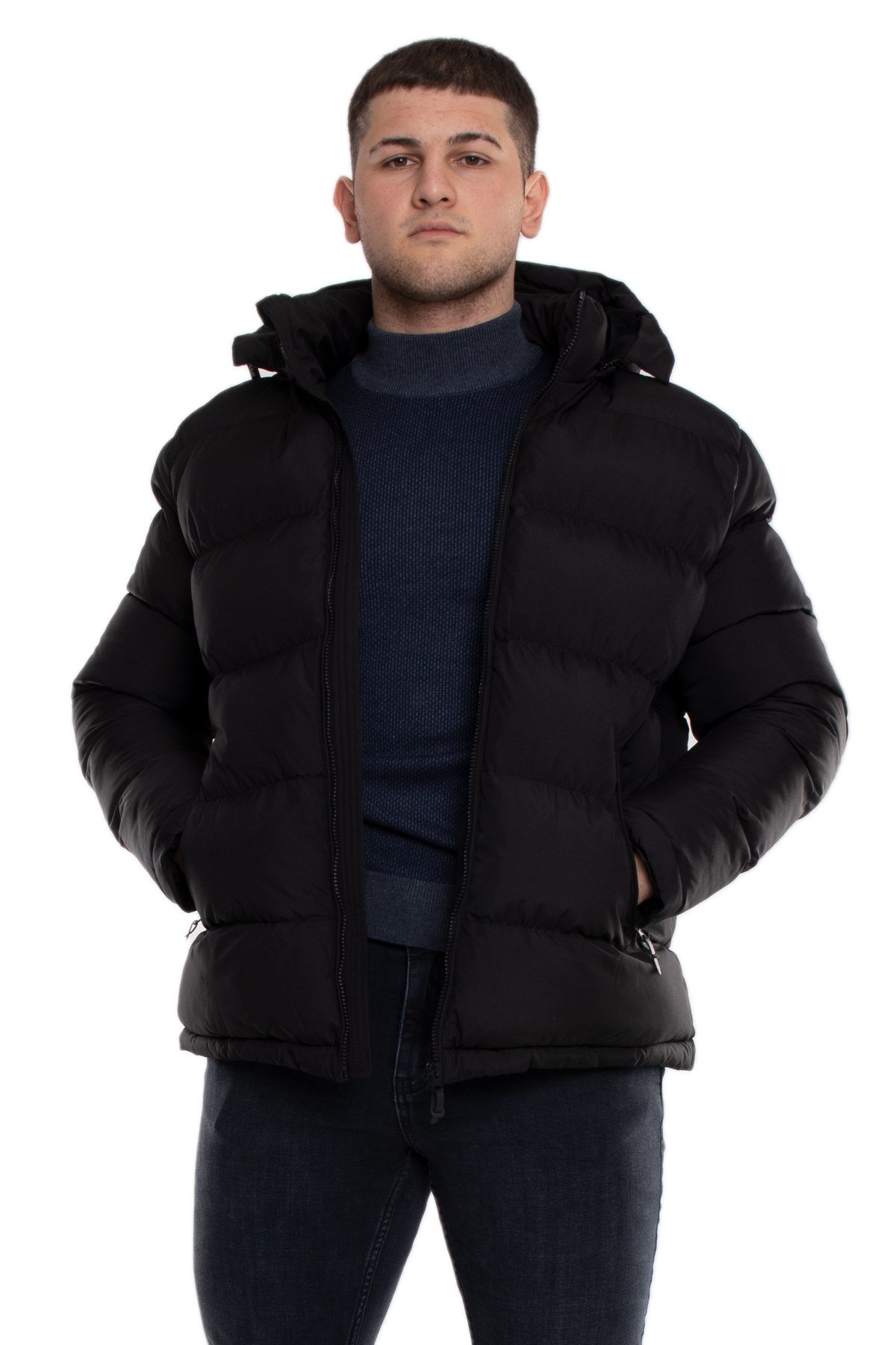 99424-304 Regular Fit  Kapşonlu Erkek Şişme Mont