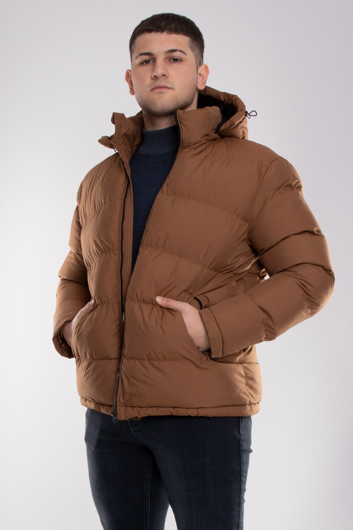 99424-304 Regular Fit  Kapşonlu Erkek Şişme Mont