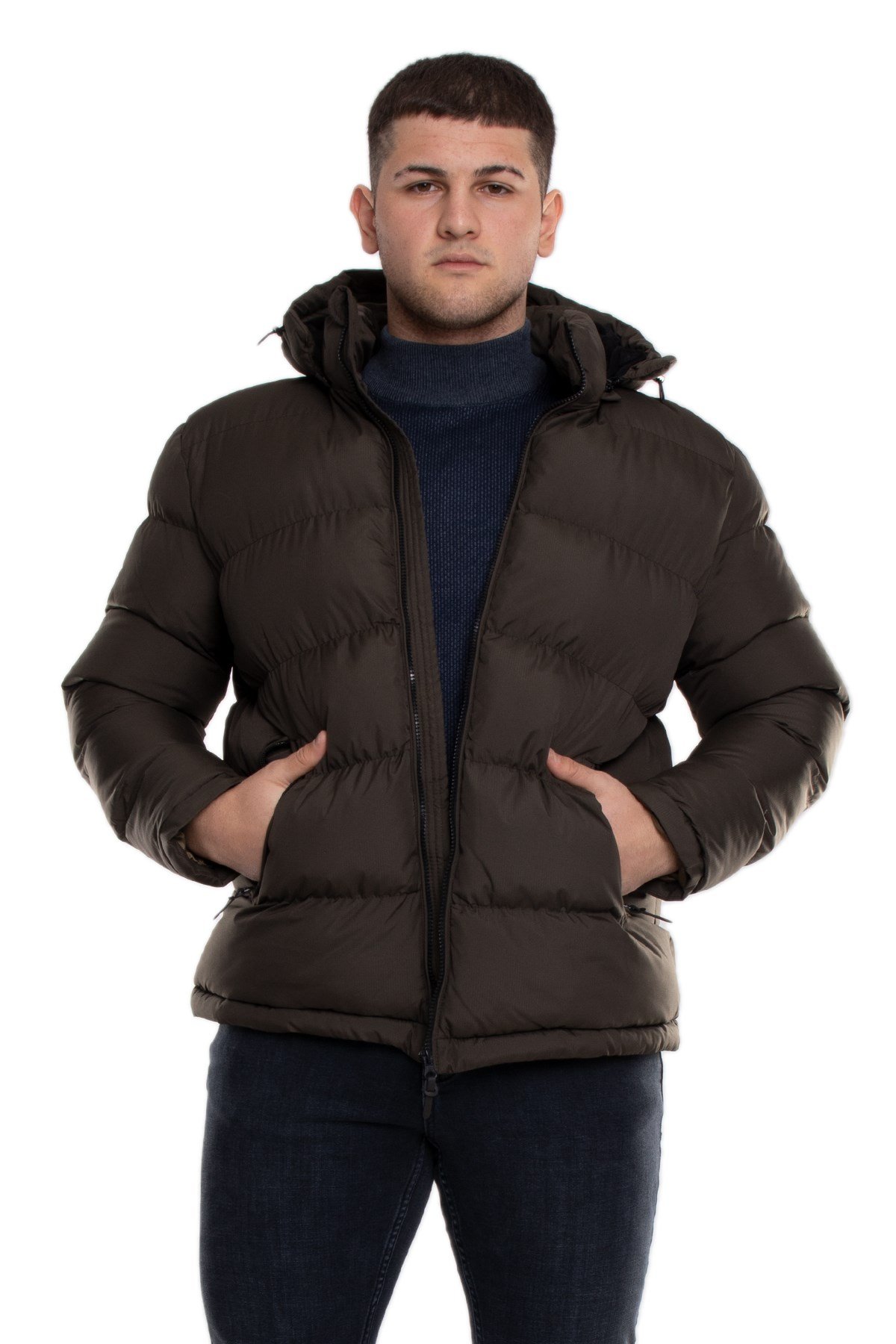 99424-304 Regular Fit  Kapşonlu Erkek Şişme Mont